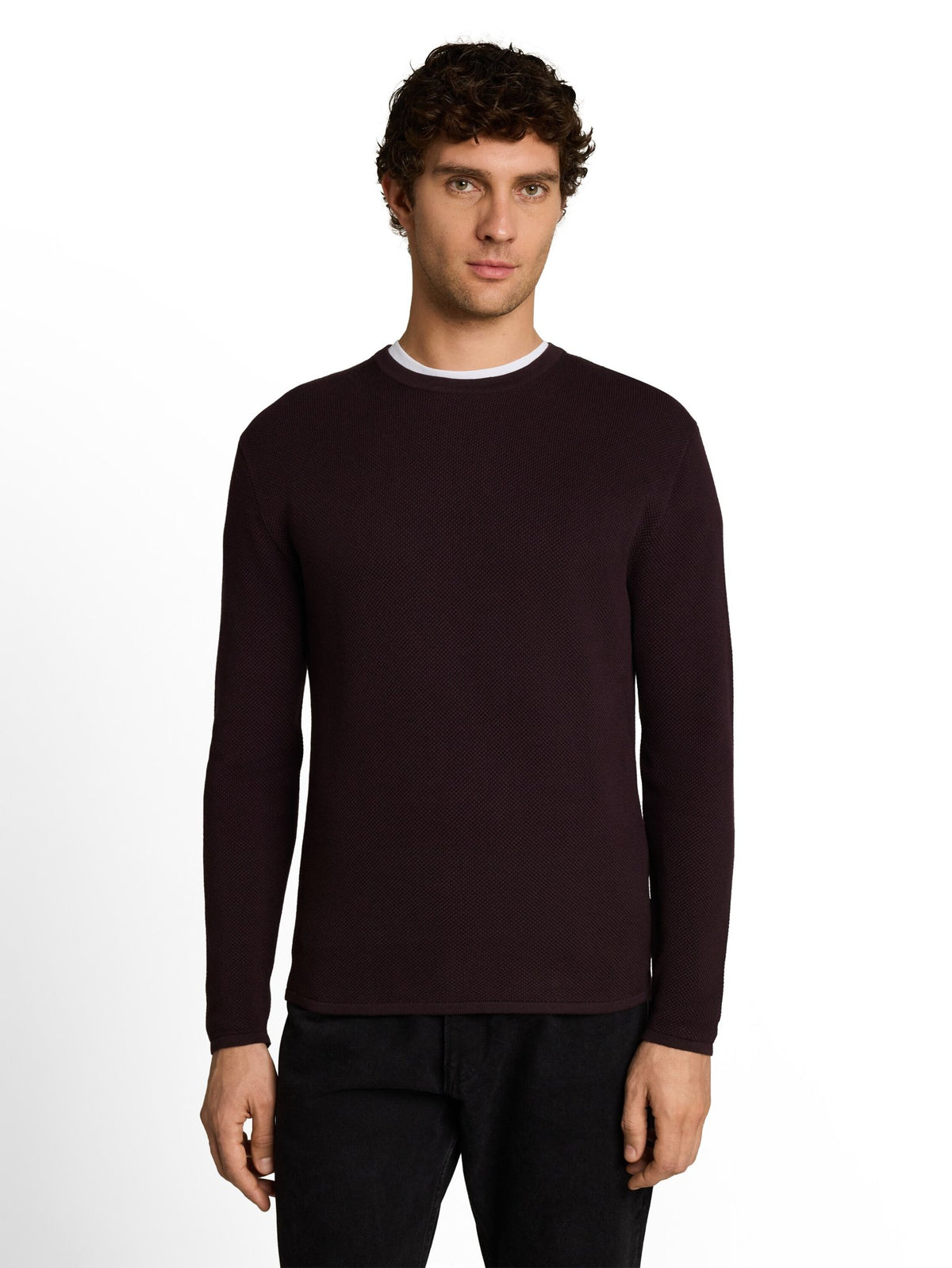 Tom Tailor denim Herren Pullover Dark Plum