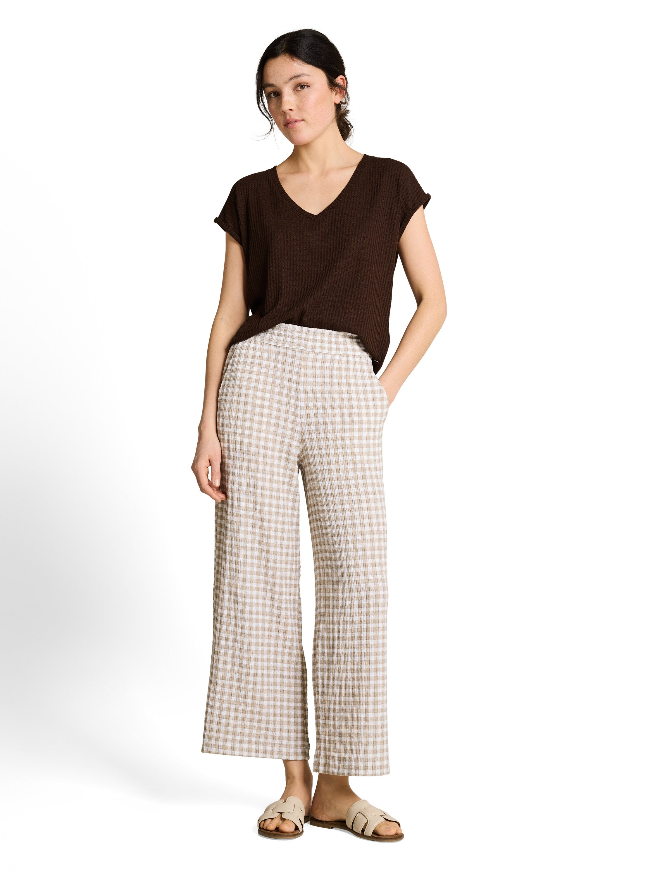 Tom Tailor denim Damen T-Shirts Cool Dark Brown