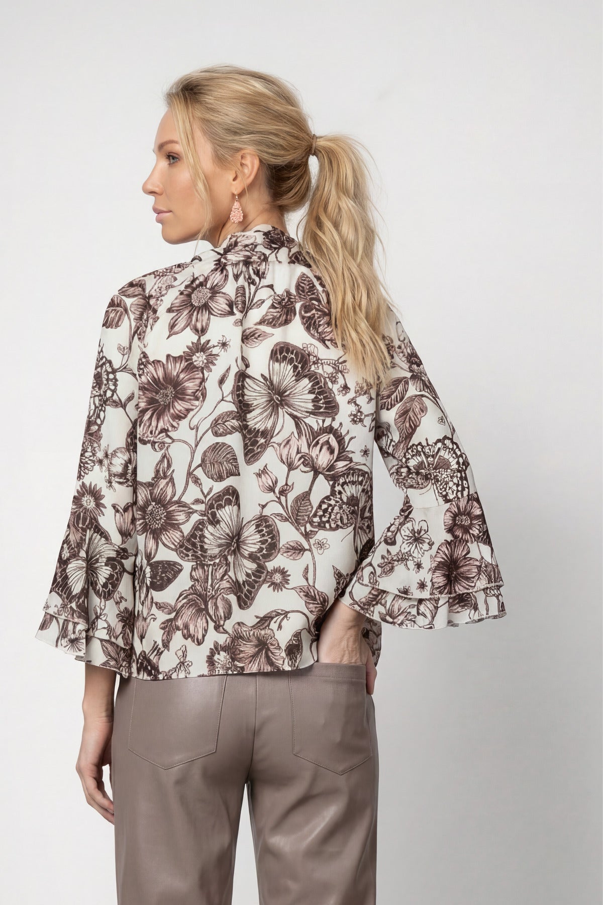 Monari Damen Blusen  Taupe Gemus
