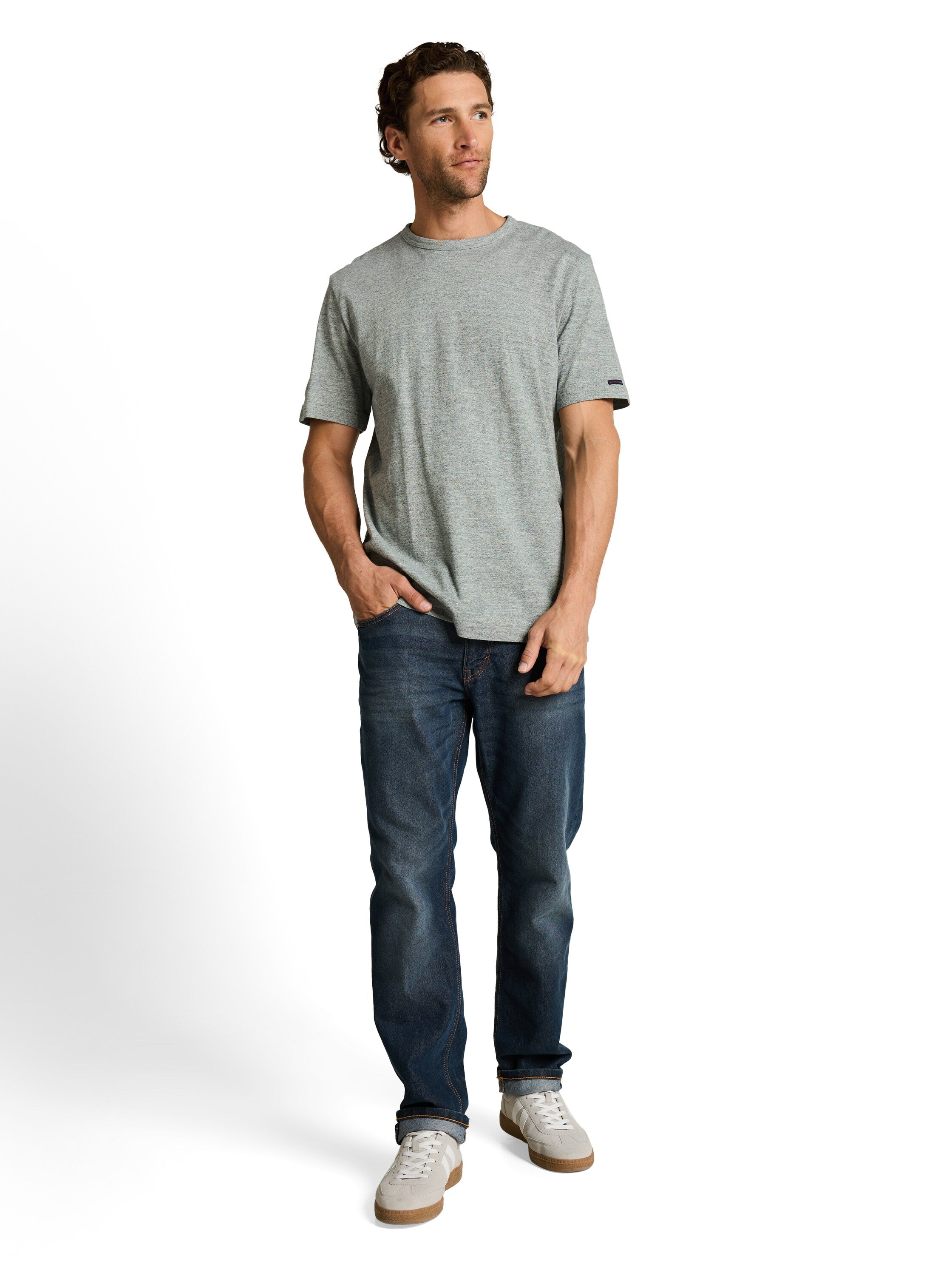 Tom Tailor Herren T-Shirts kurz Green Navy Inje