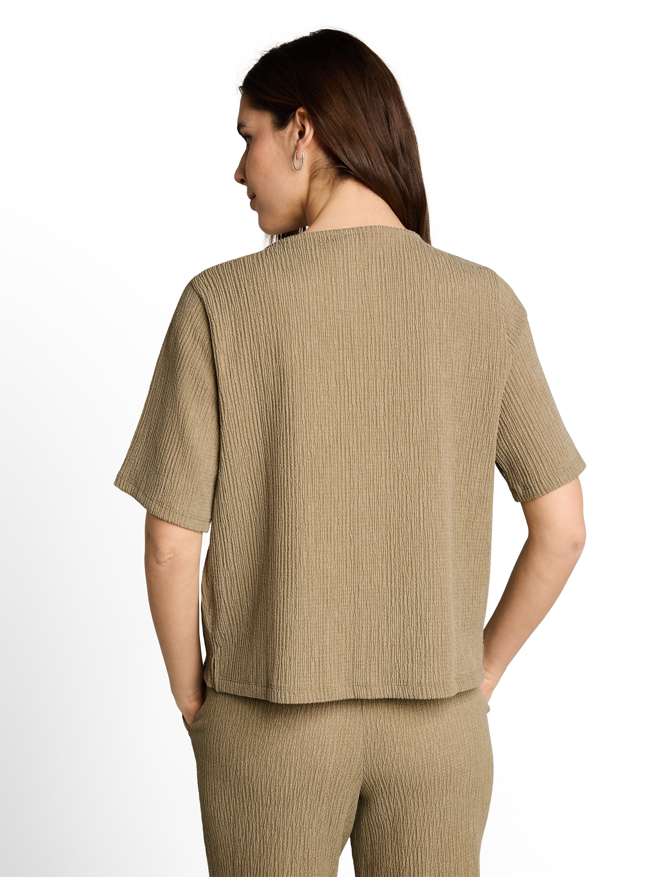 Tom Tailor Damen T-Shirts Olive White Str
