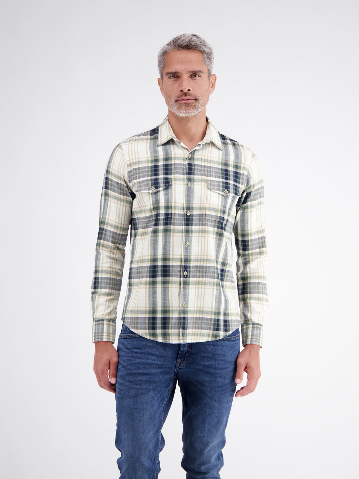 Lerros Herren Hemden Broken White