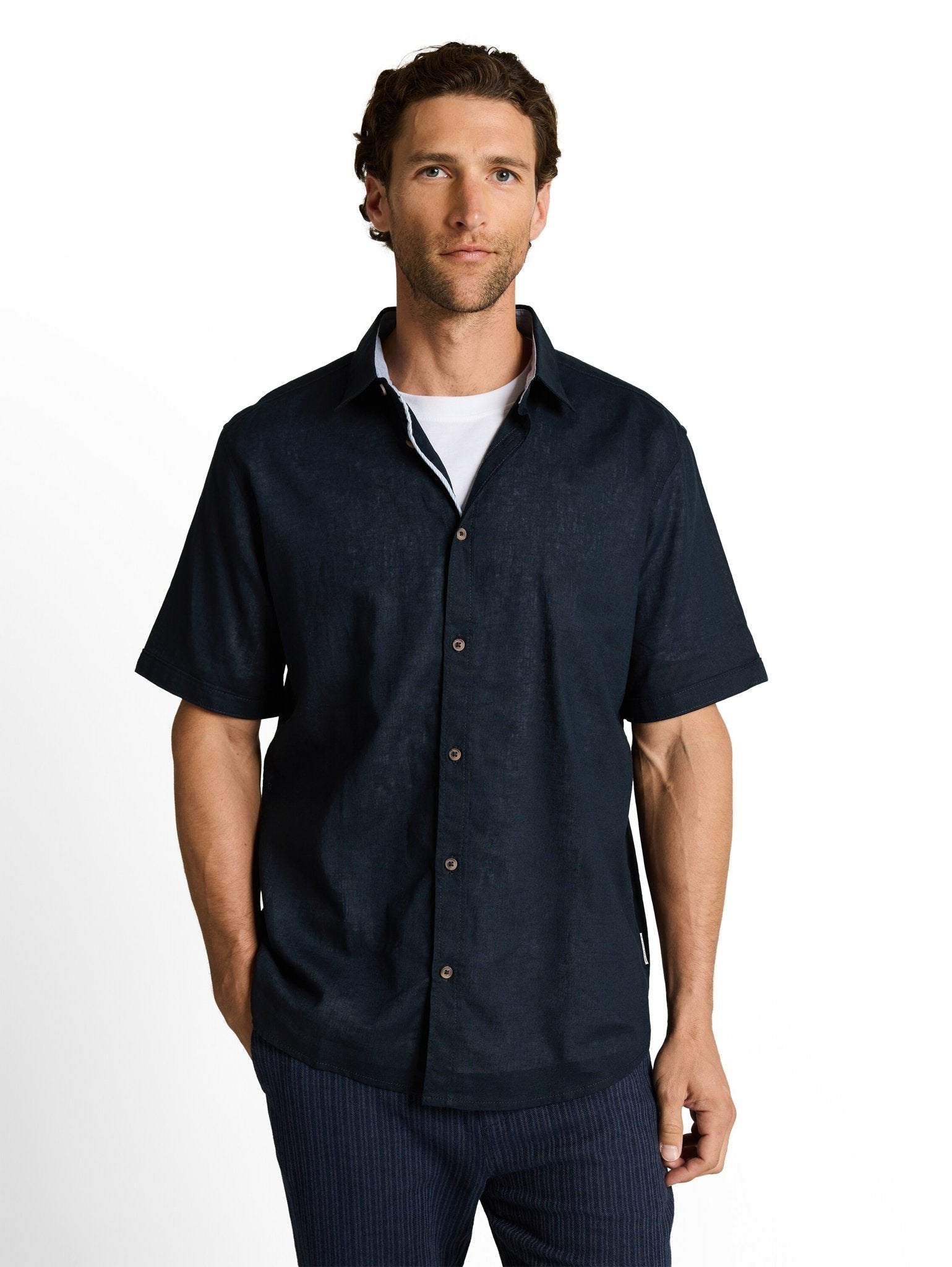 Tom Tailor Herren Hemden kurz Sky Captain Blu