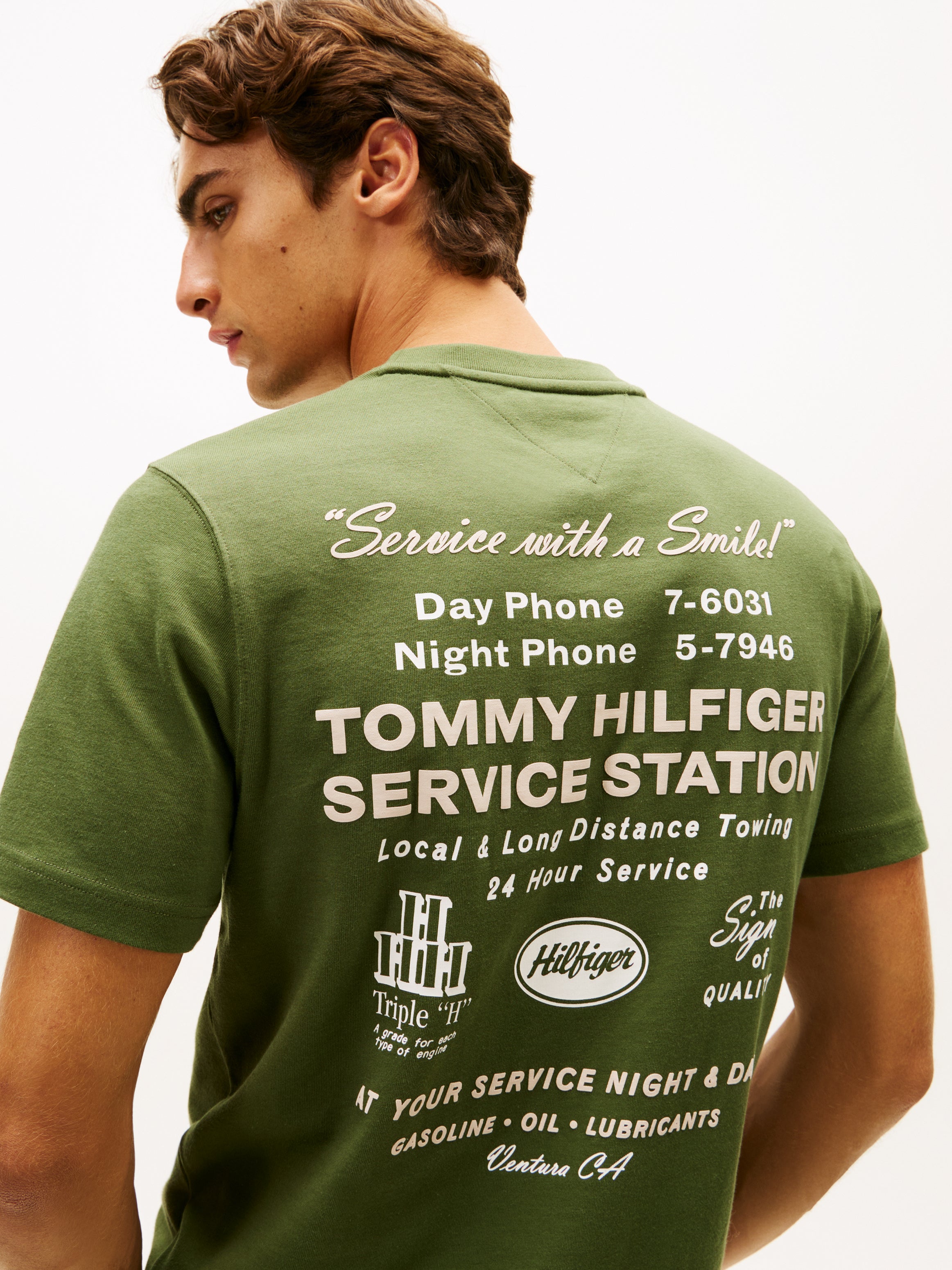 Tommy Hilfiger Herren T-Shirts kurz L Green