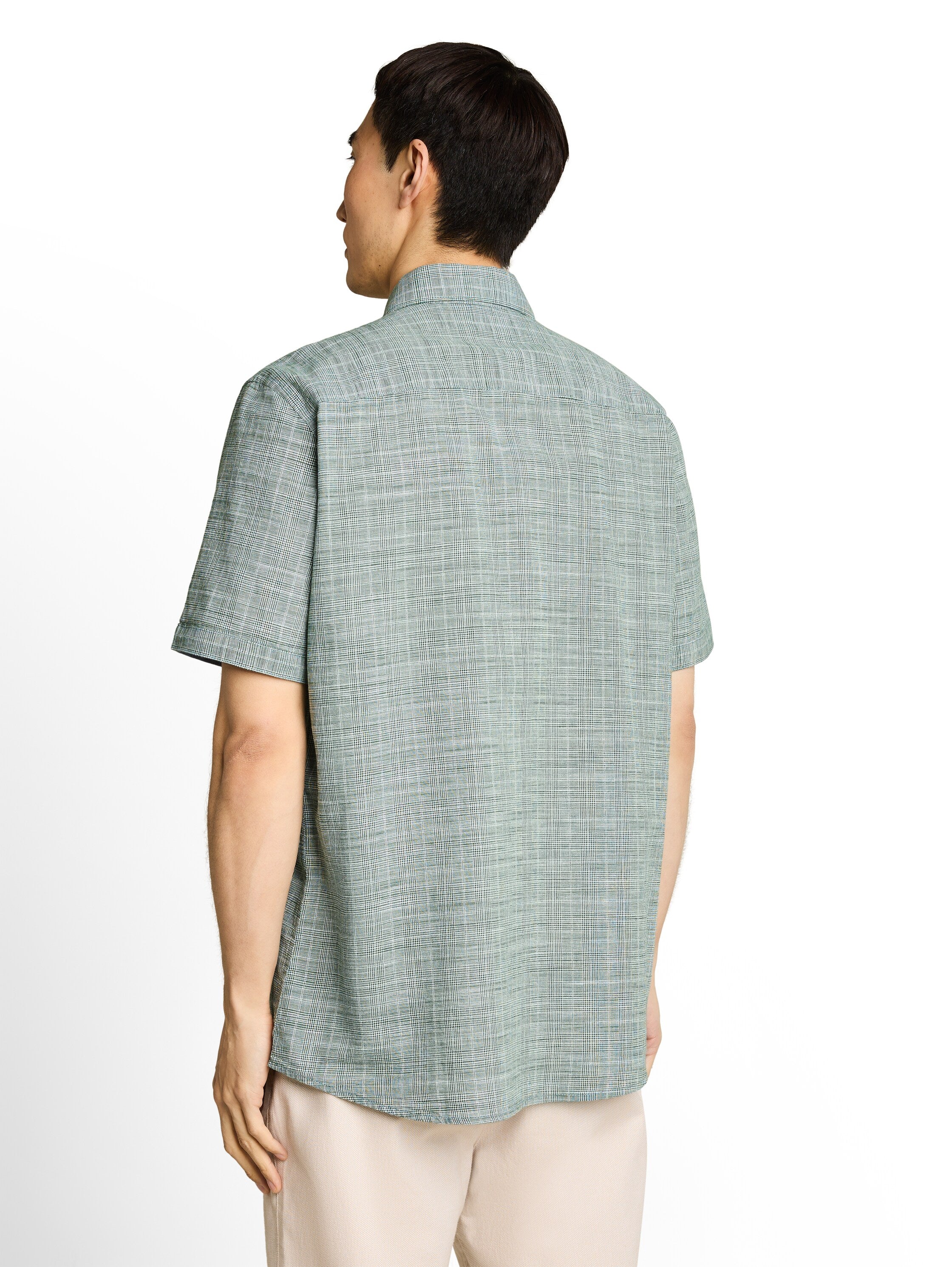 Tom Tailor Herren Hemden kurz Garden Green Ch