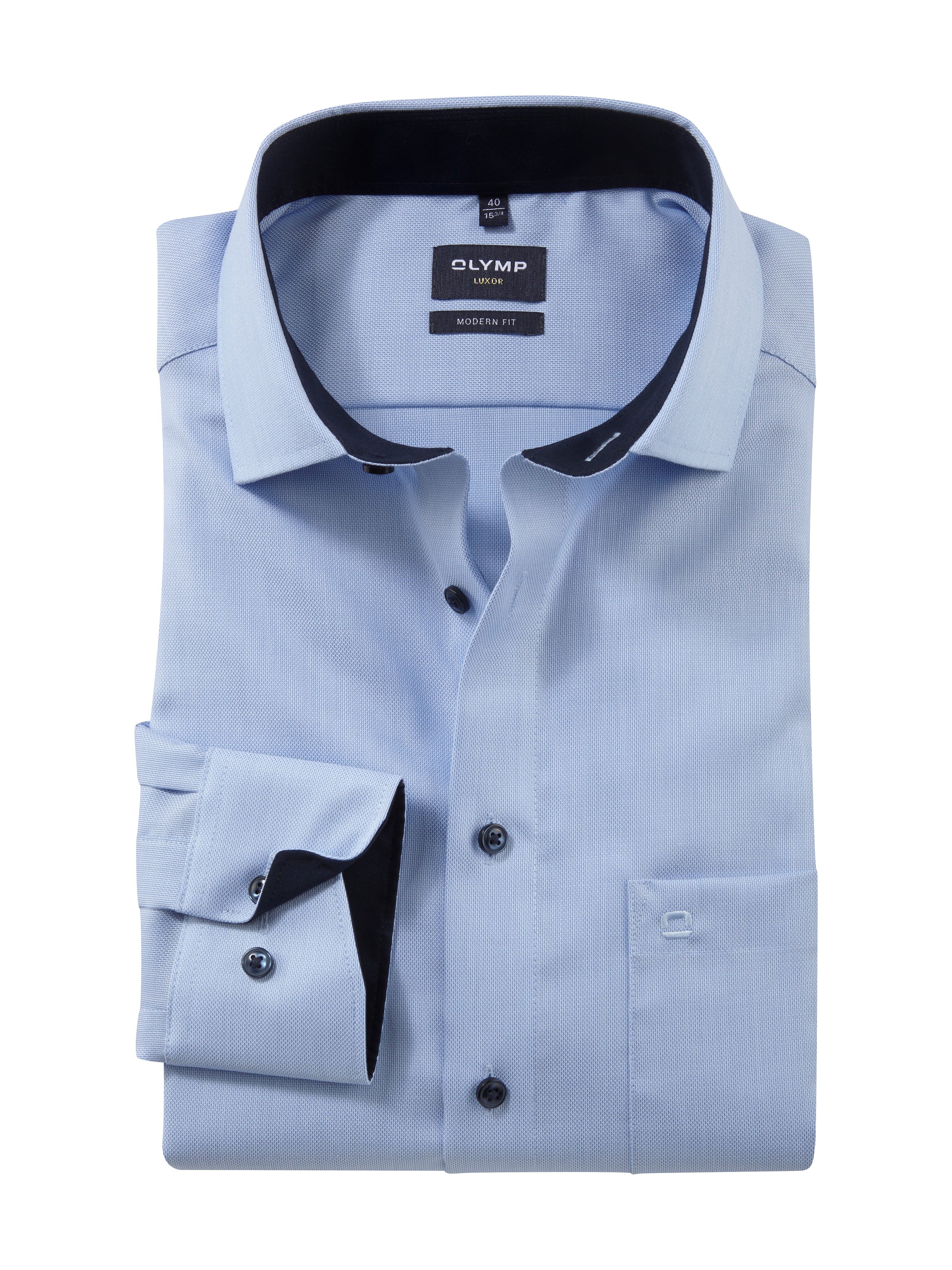 Olymp Herren Hemden lang  Hellblau