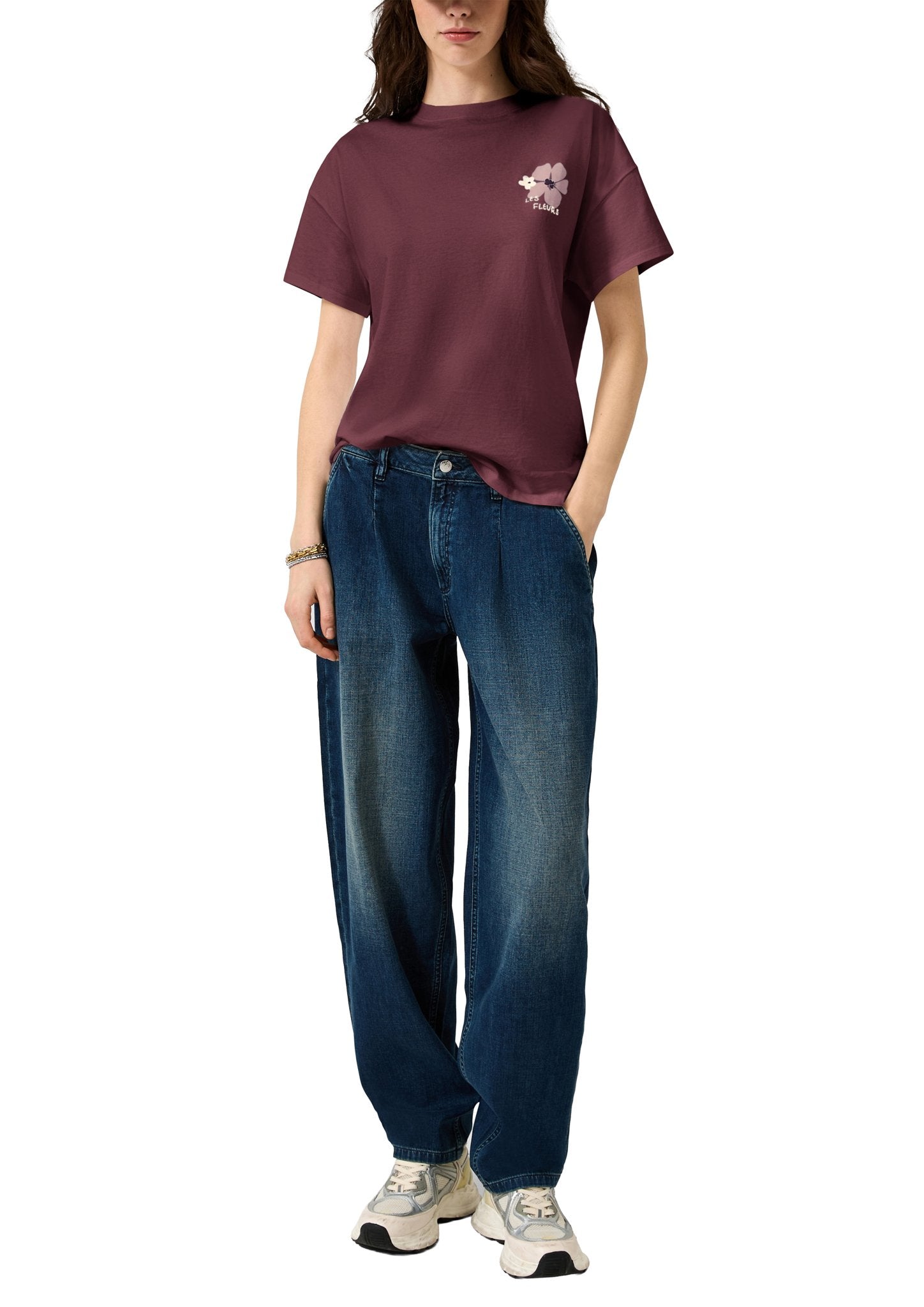 QS by S.Oliver Damen T-Shirts Lilac/Pink