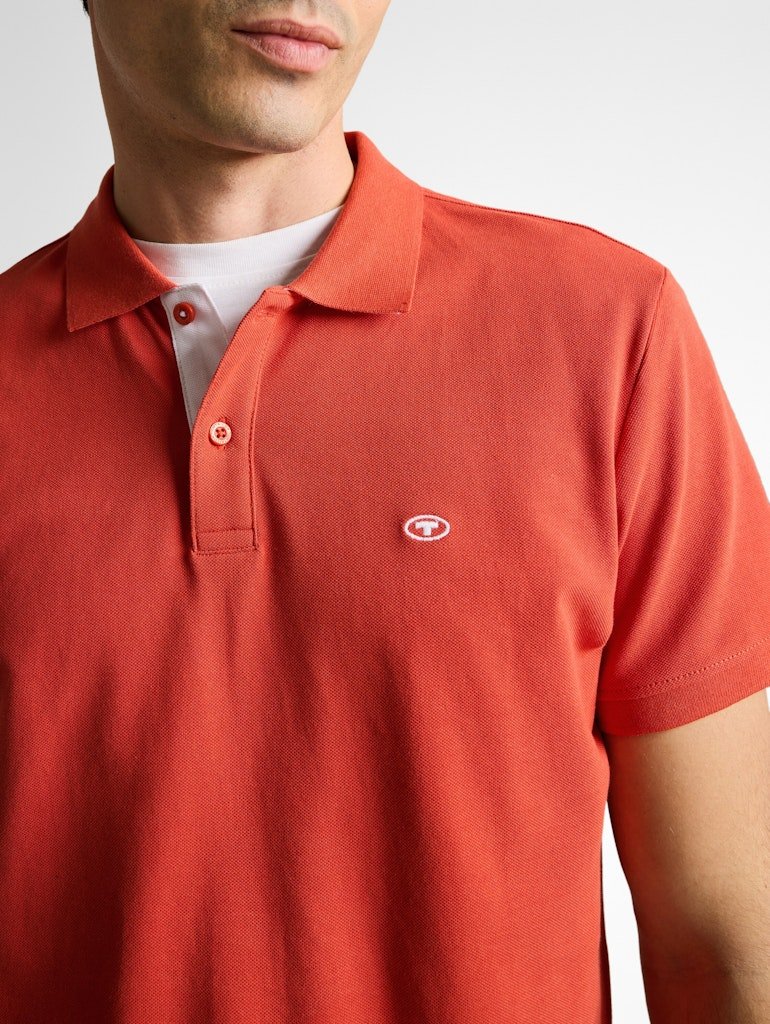 Tom Tailor Herren Polo-Shirts Chili Orange
