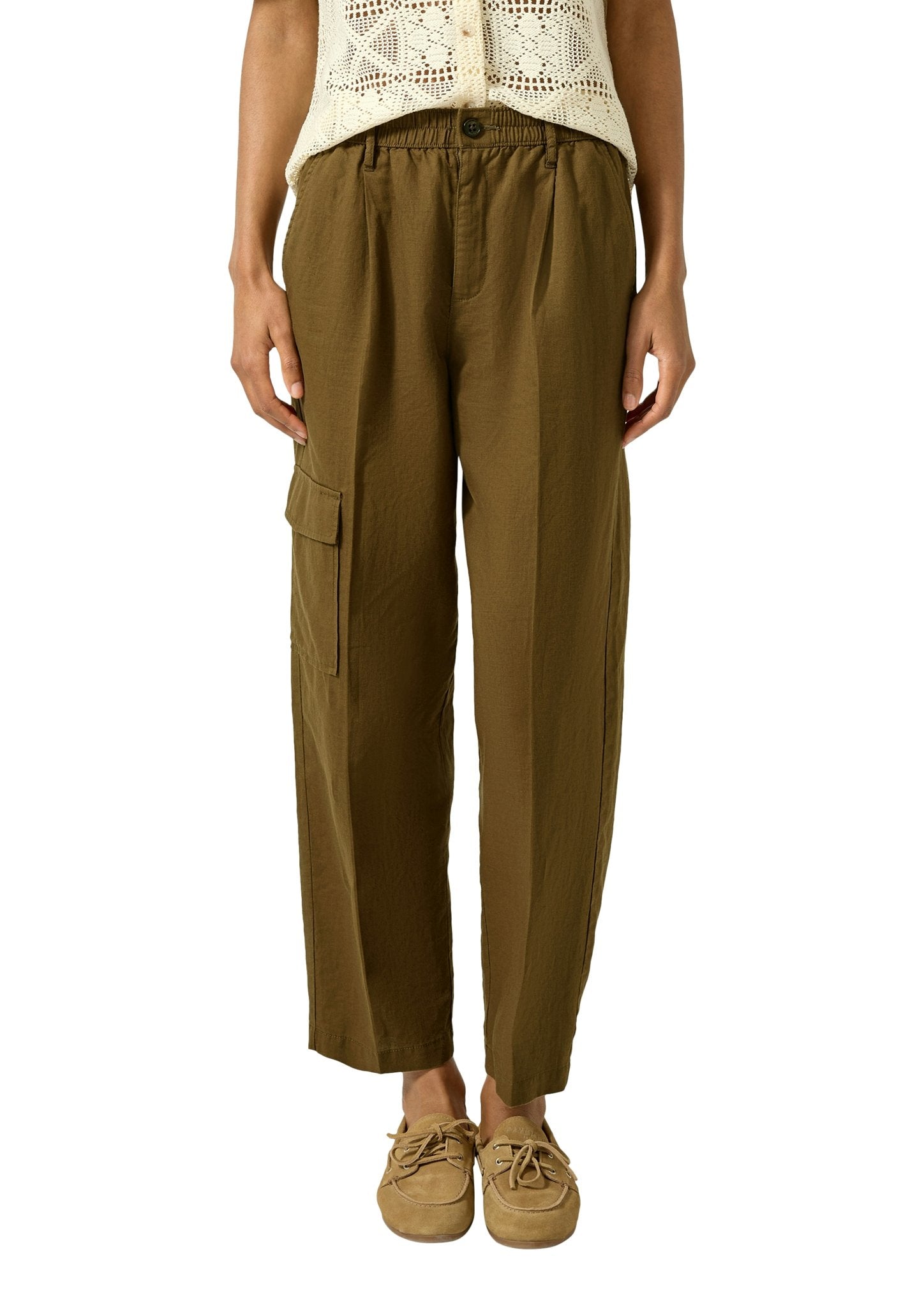 S. Oliver red Damen Hosen Brown