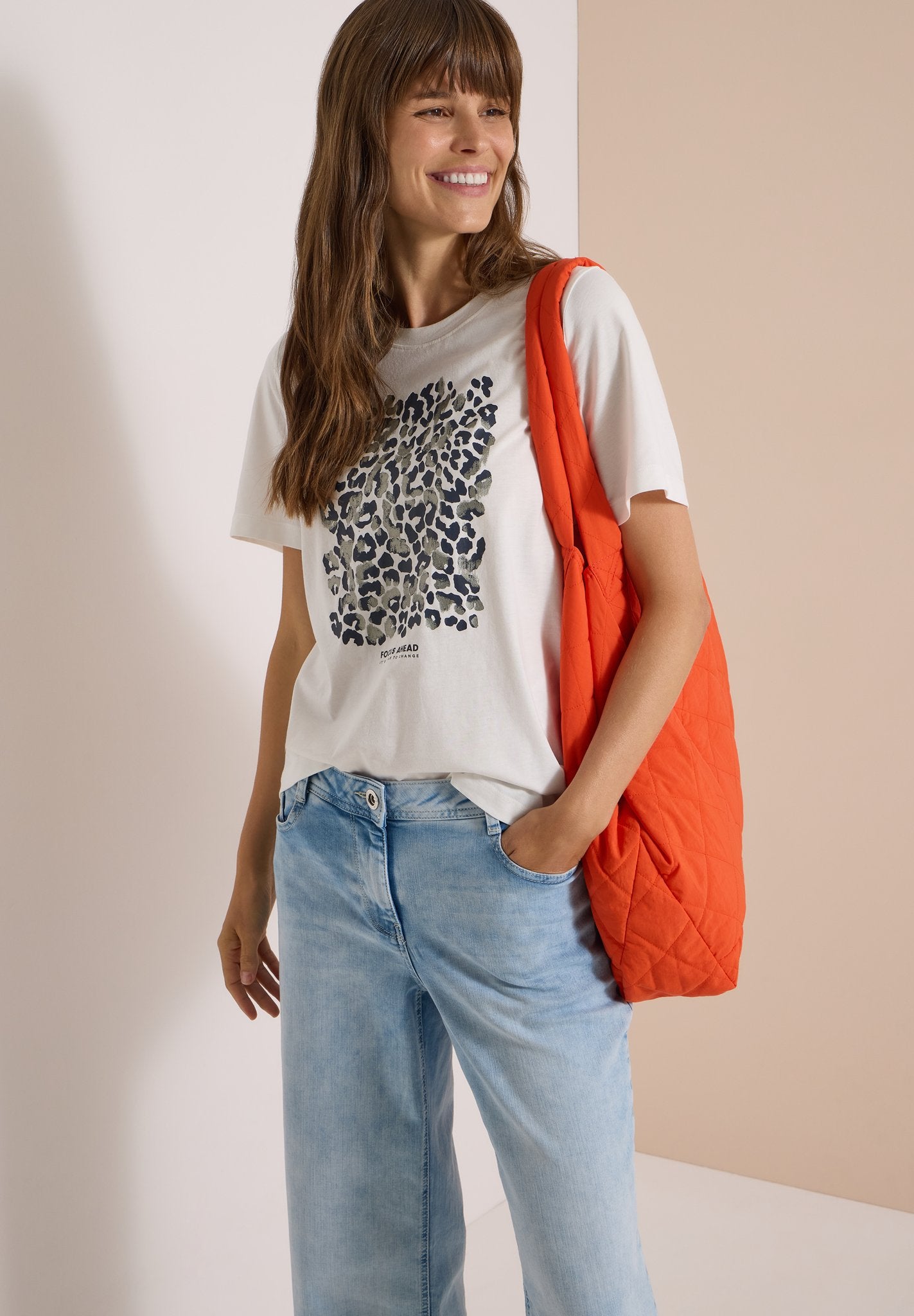 Cecil Damen T-Shirts Vanilla W