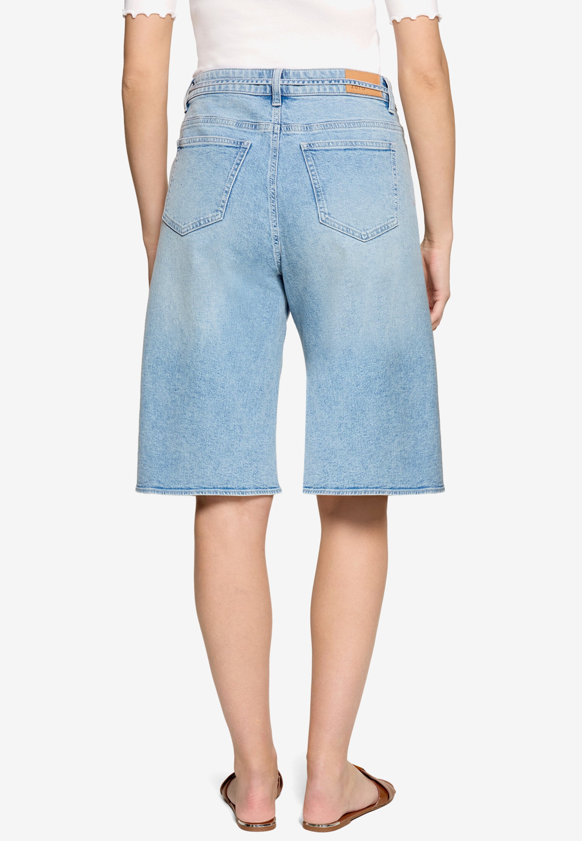 Zero Damen Shorts Light Blue Deni