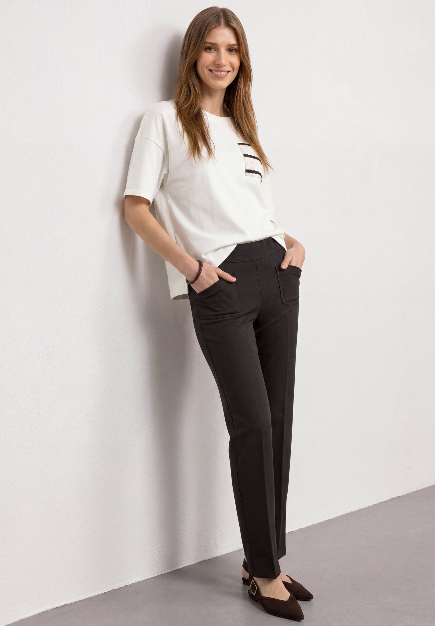 Street One Damen Hosen Black Cof