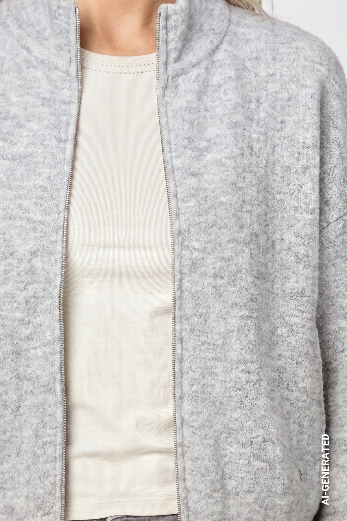 Monari Damen Strickjacken  Light Grey