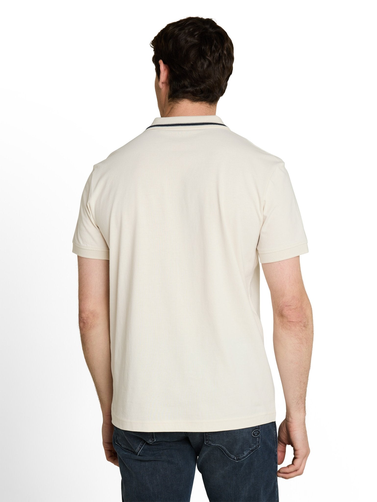 Tom Tailor Herren Polo-Shirts Gardenia White