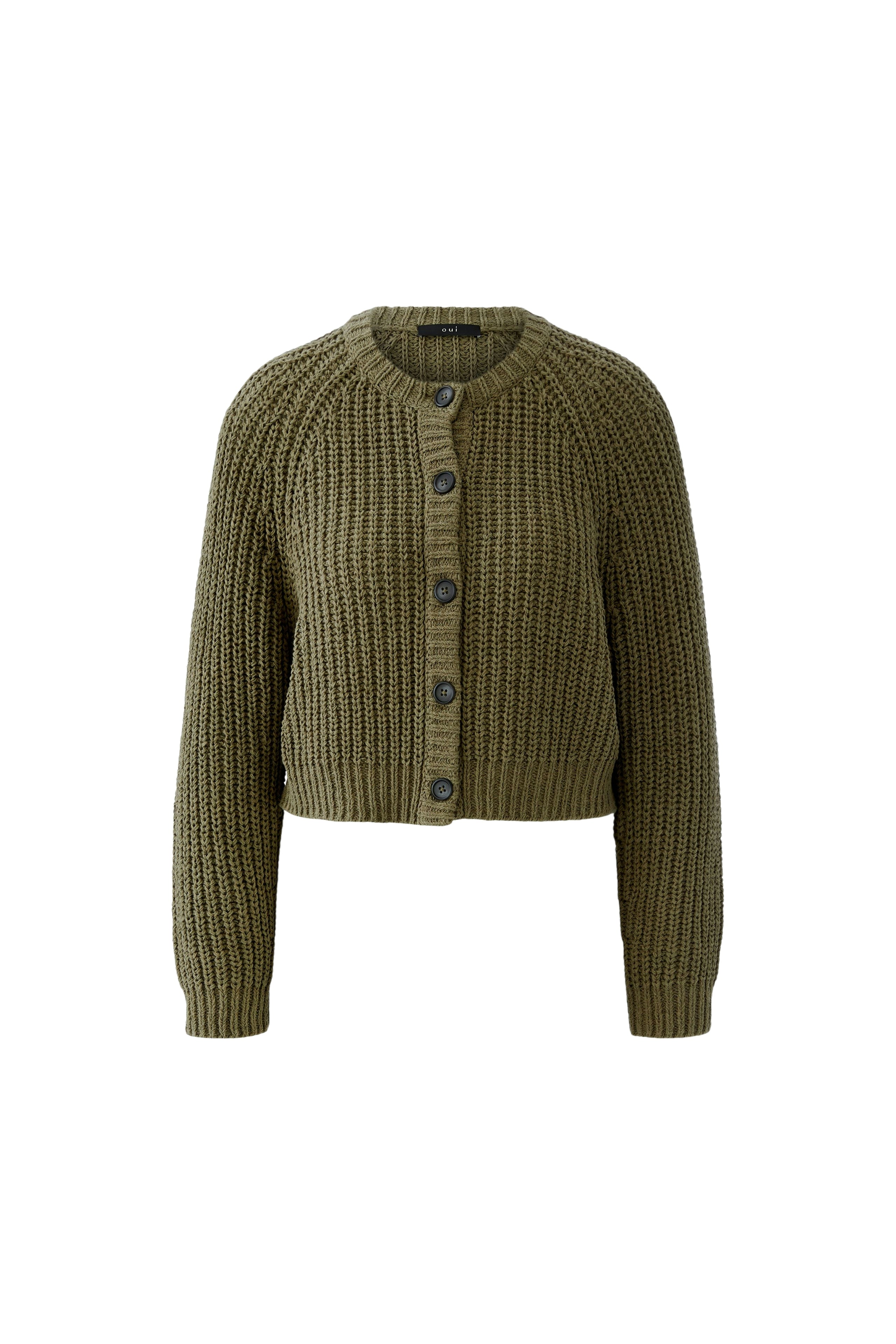 Oui Damen Strickjacken  Green Gard