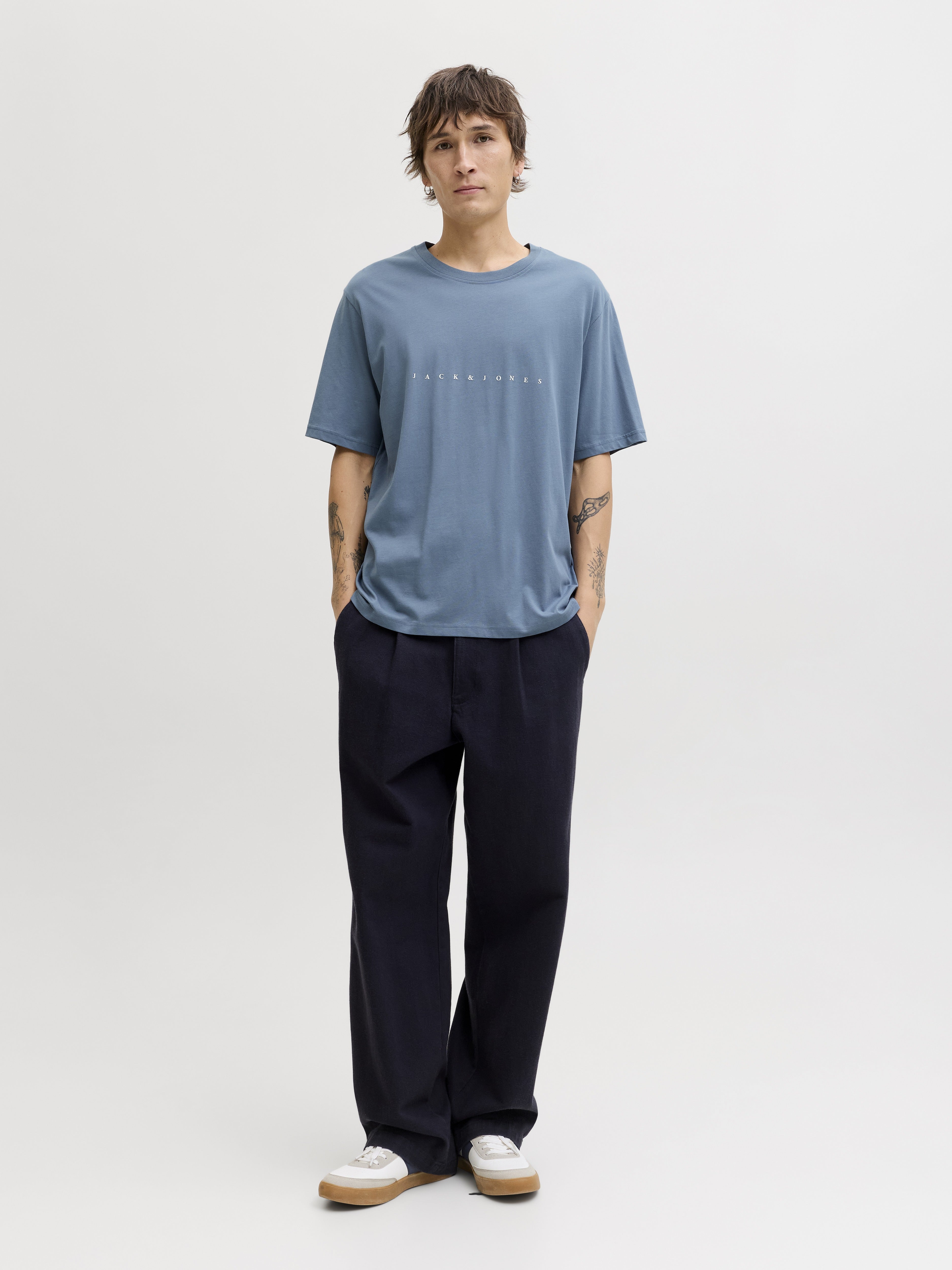 Jack & Jones Herren T-Shirts kurz Blue Mirage