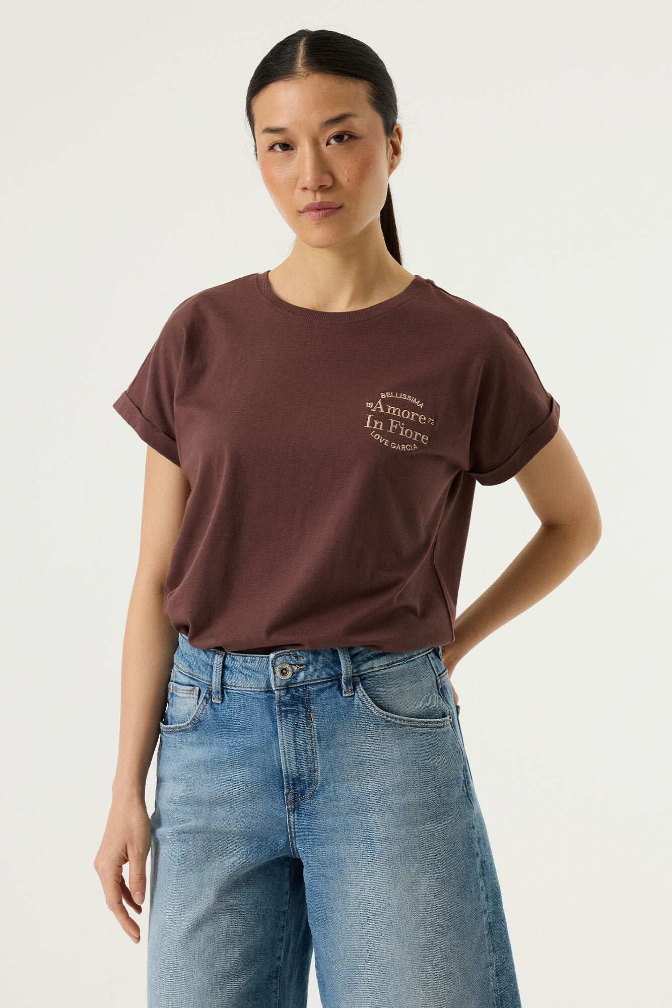 Garcia Damen T-Shirts Earth Brown
