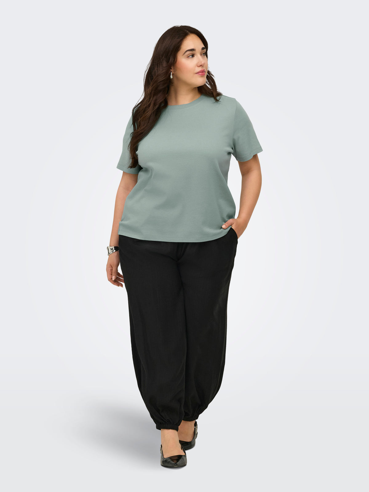 Only Carmakoma Damen T-Shirts Jadeite