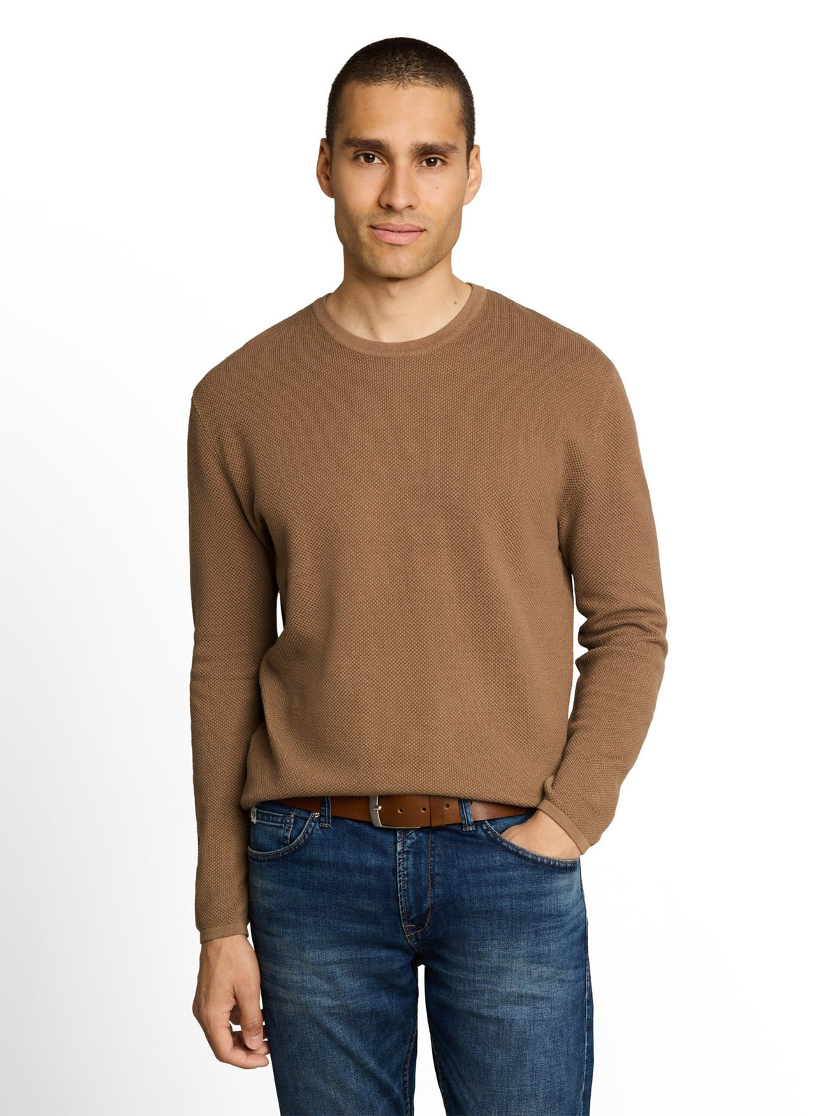 Tom Tailor denim Herren Pullover Malt Brown