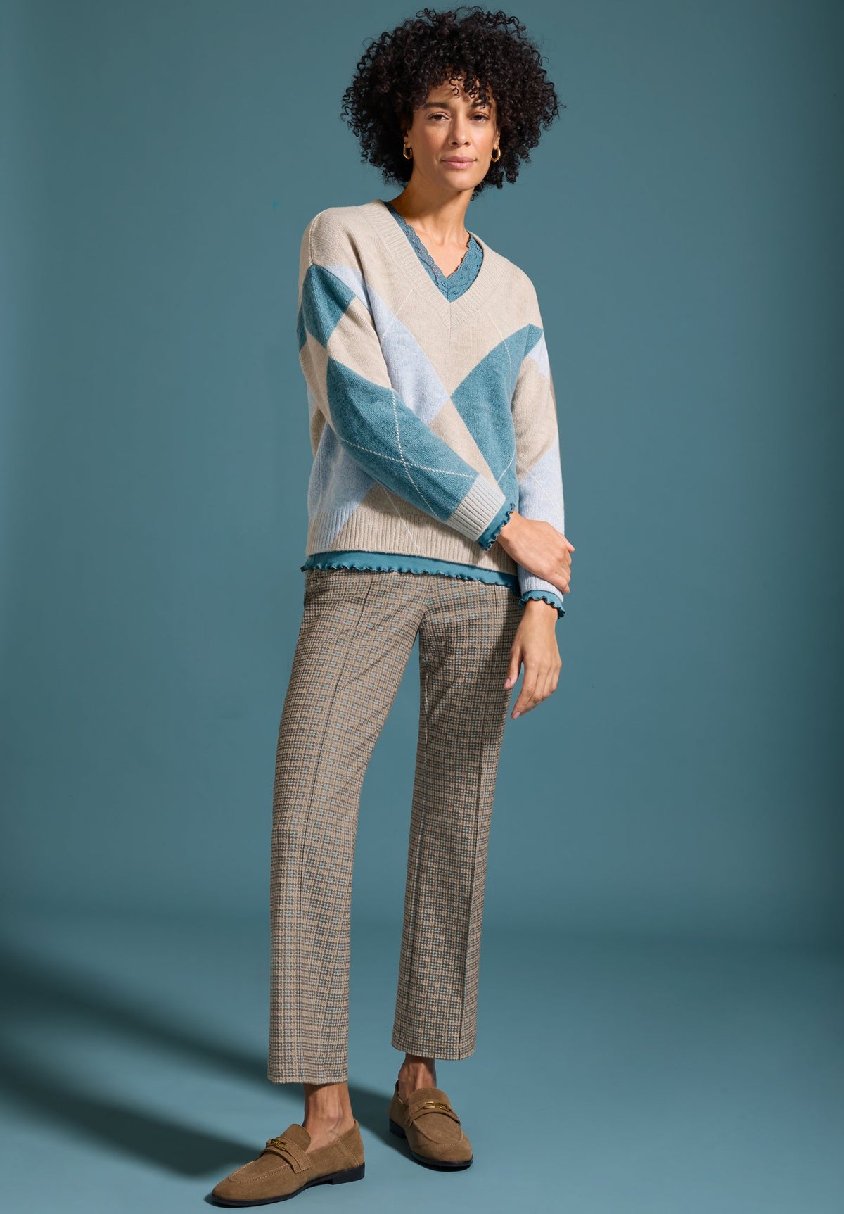 Bianca Damen Pullover Grey Mix