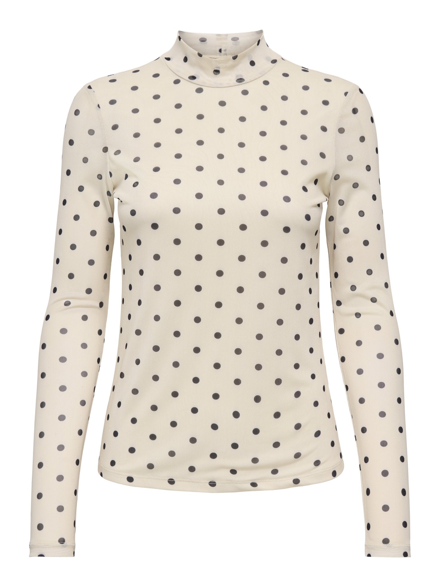 Only Damen T-Shirts Seedpearl/Black