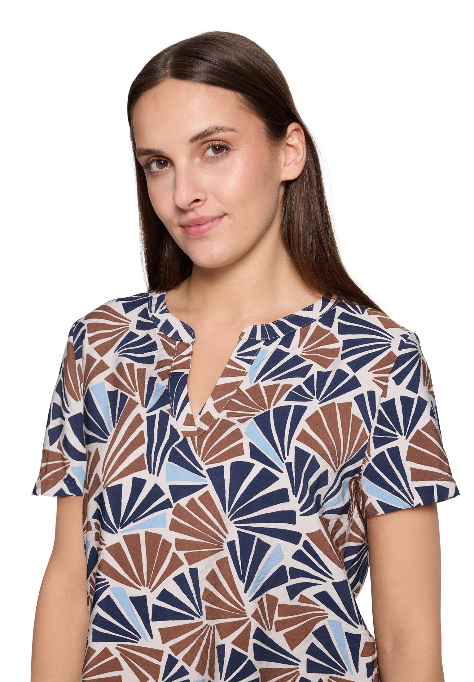 Betty & Co Damen Blusen kurz Nature/Brown