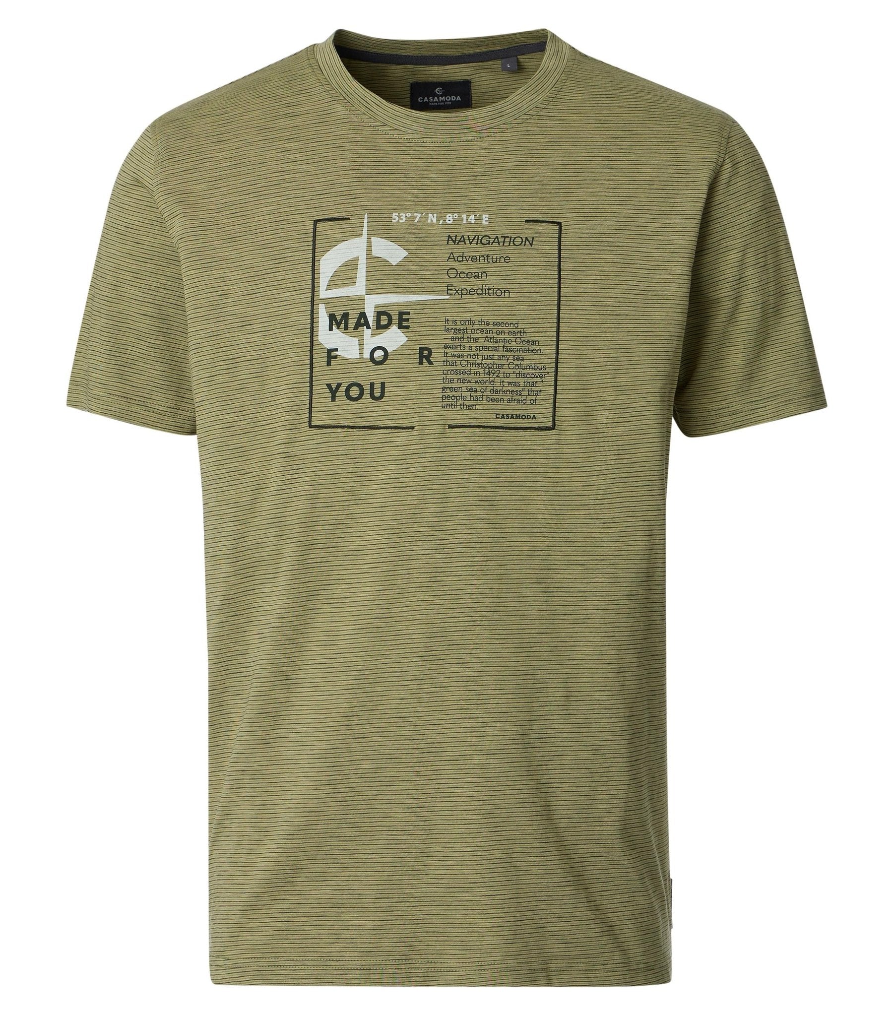 Casa Moda Herren T-Shirts kurz  Gruen