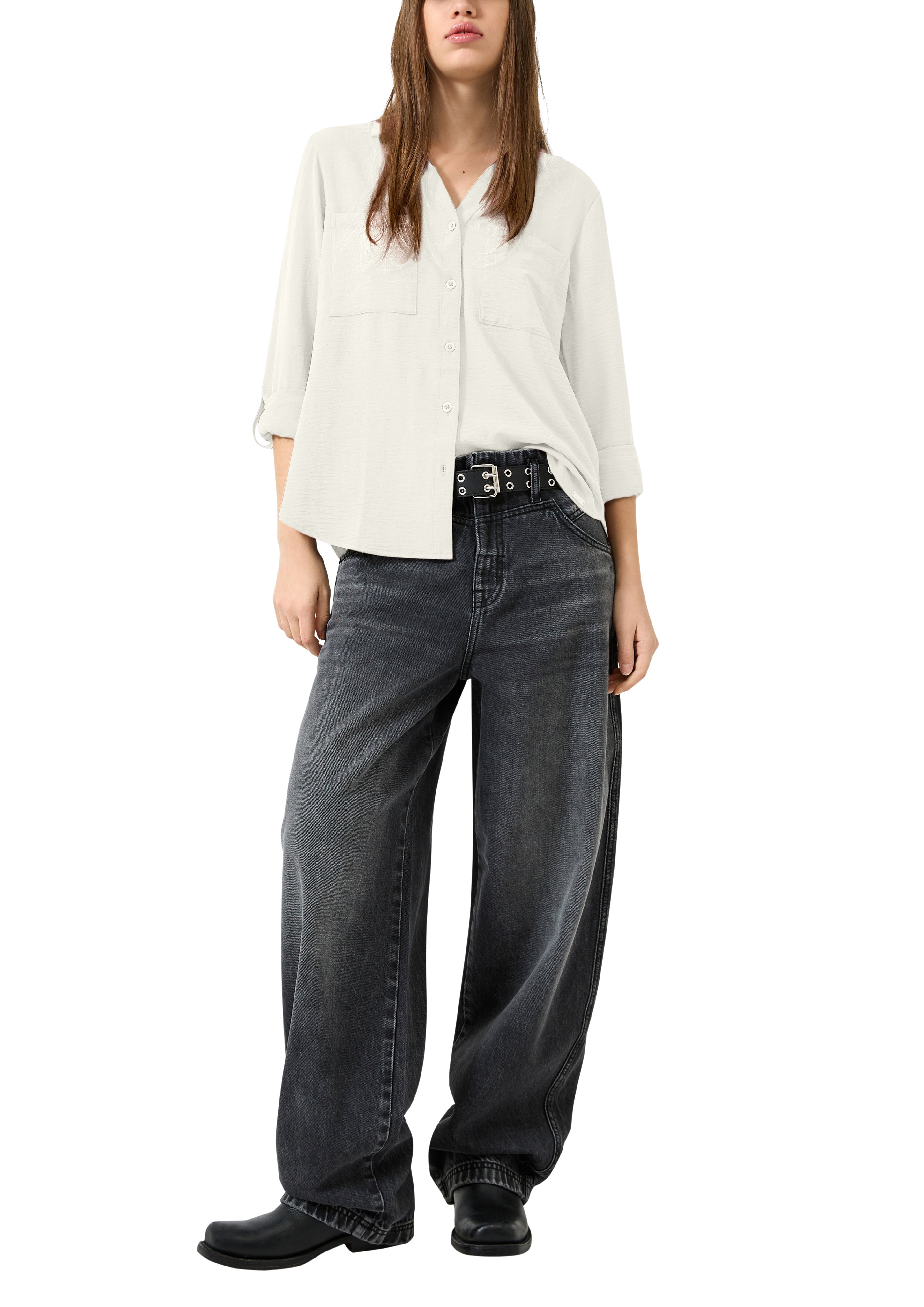 QS by S.Oliver Damen Blusen  White
