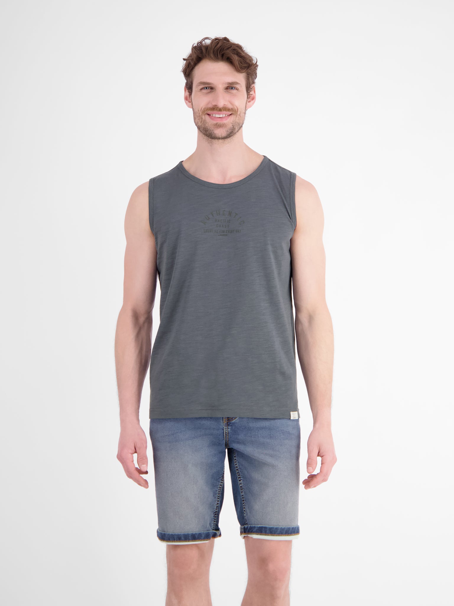 Lerros Herren T-Shirts kurz Lava Grey