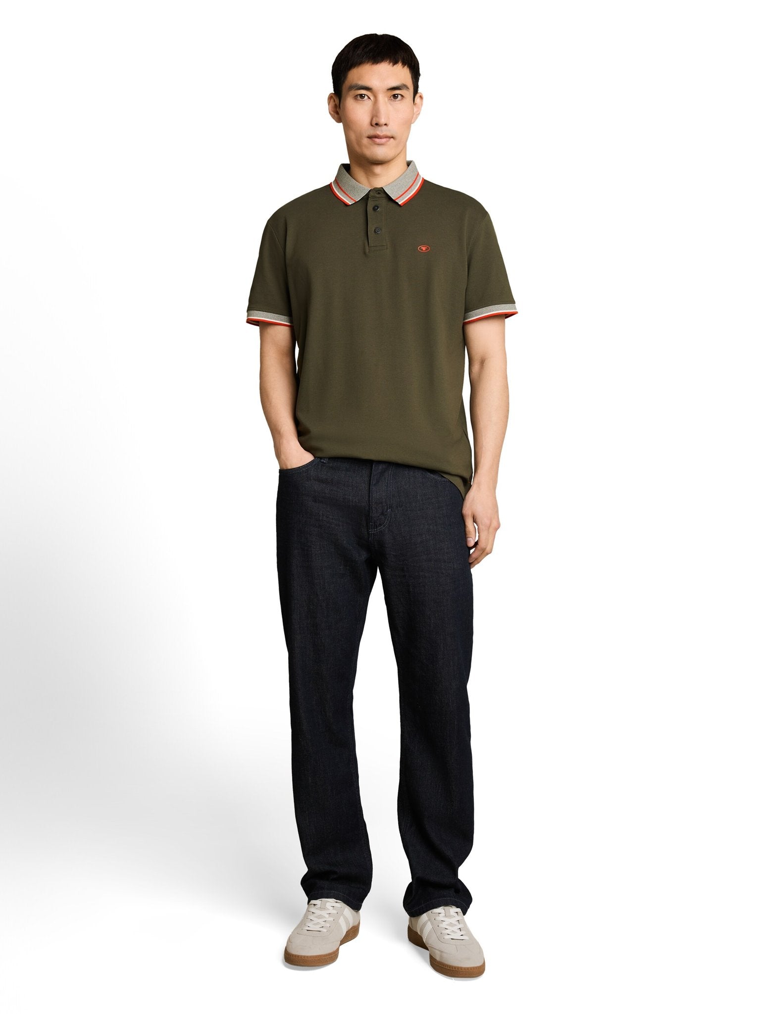 Tom Tailor Herren Polo-Shirts Deep Leaf Green