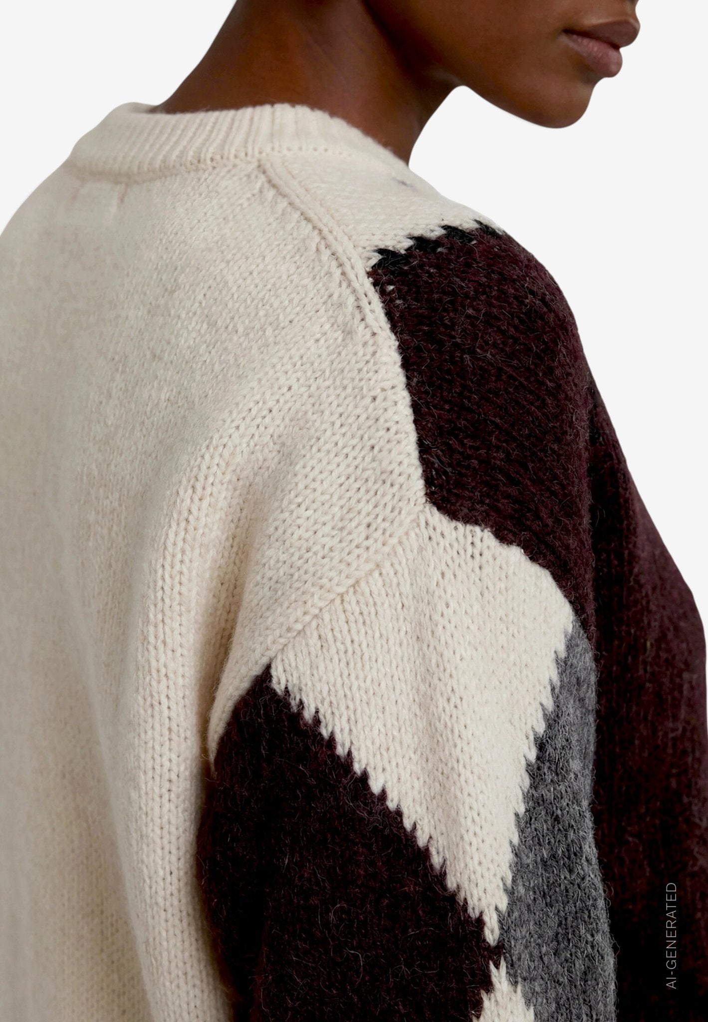 Zero Damen Pullover Patch Cream/Bro