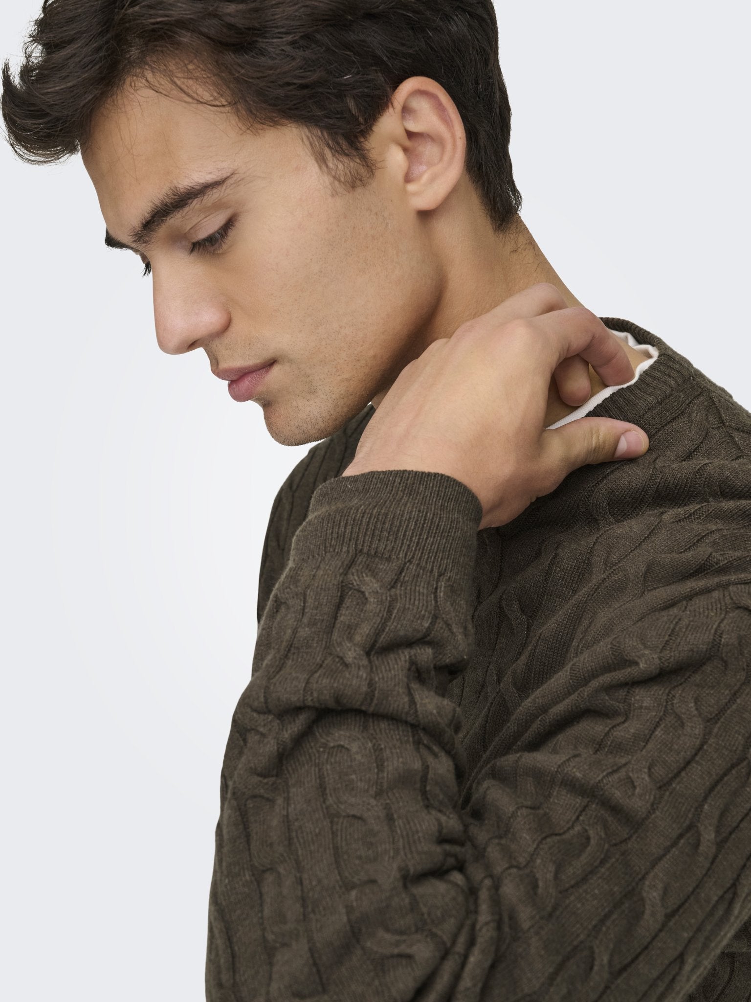 Only & Sons Herren Pullover Coffee Bean/Mel