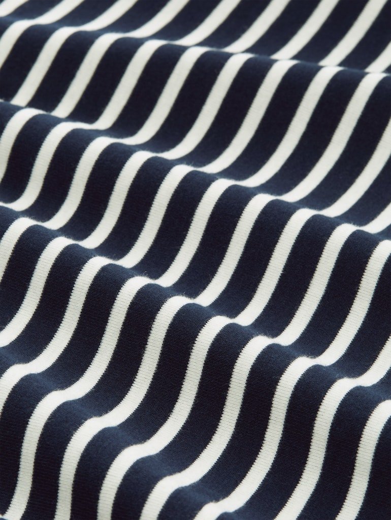 Tom Tailor Damen Tops Navy Blue Offwh