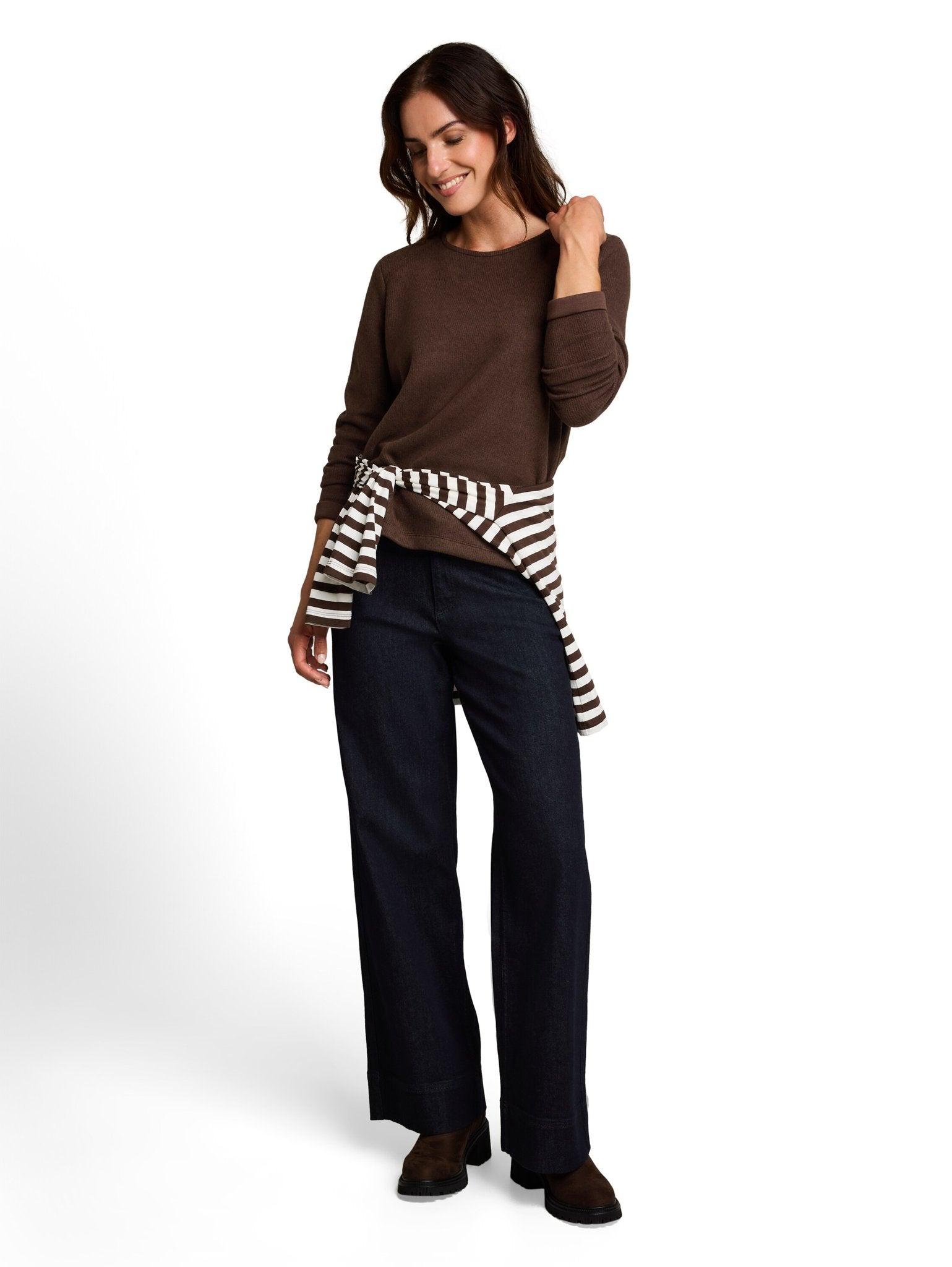 Tom Tailor Damen Sweatshirts Java Dark Brown
