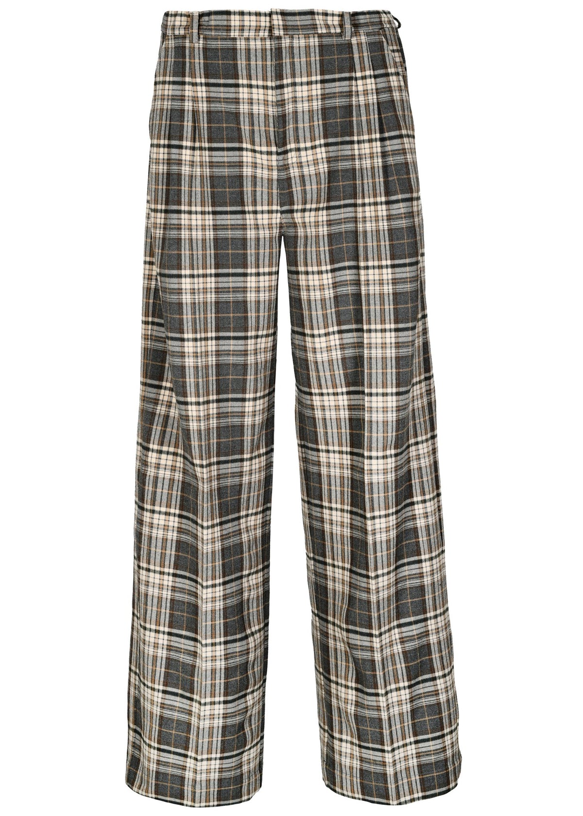 Fashion People Damen Hosen Raw Denim Check