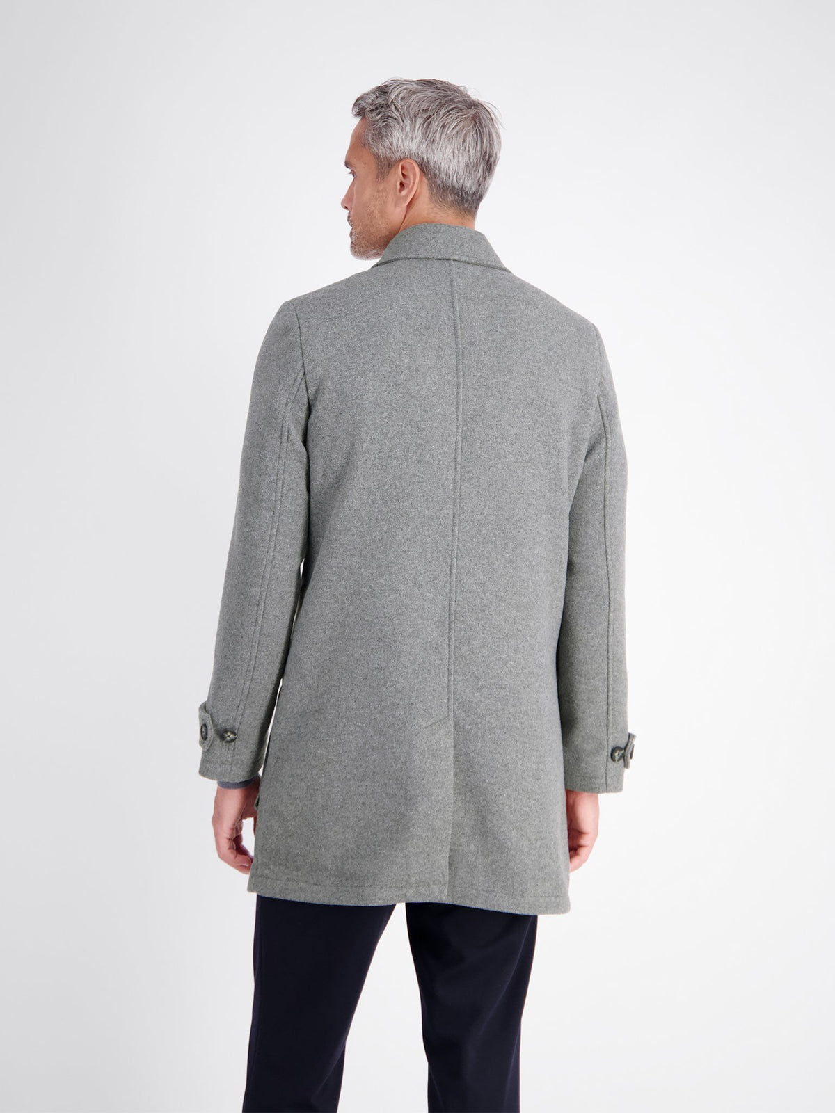 Lerros Herren Mantel Platinum Grey