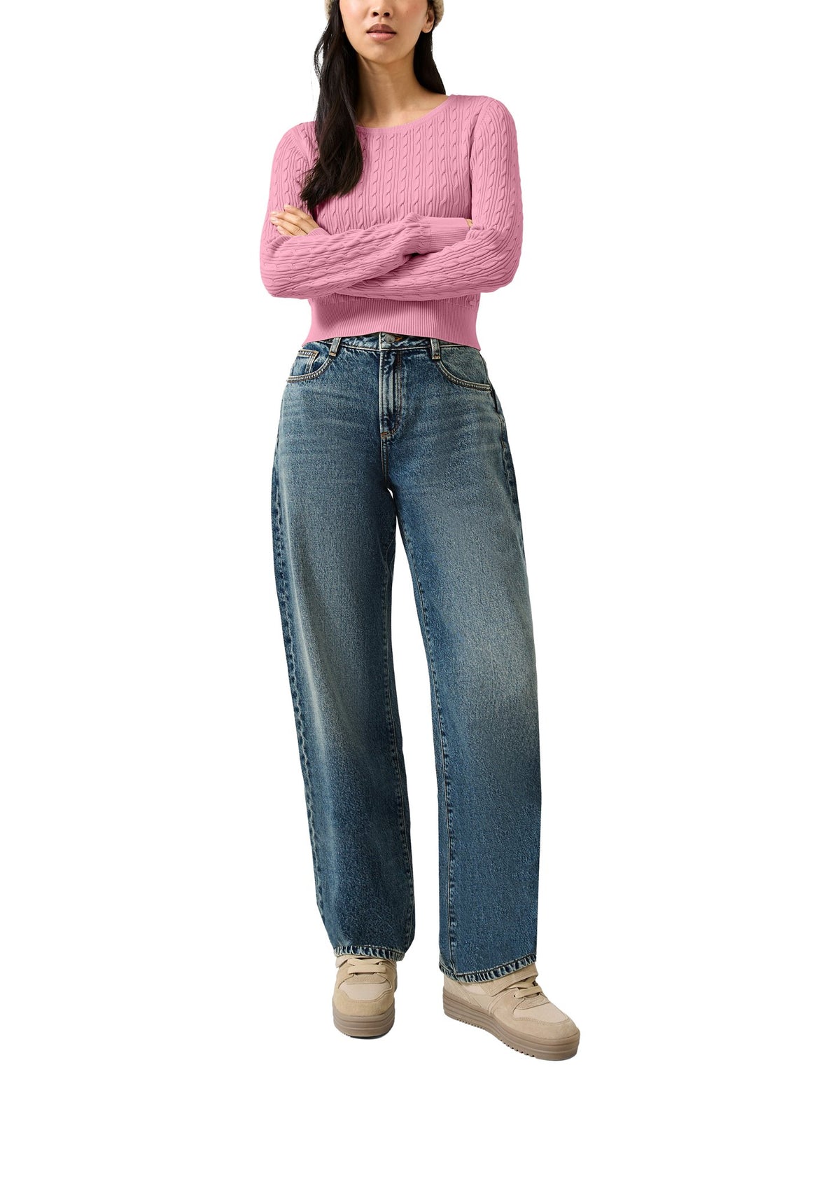 QS by S.Oliver Damen Pullover  Lilac/Pink