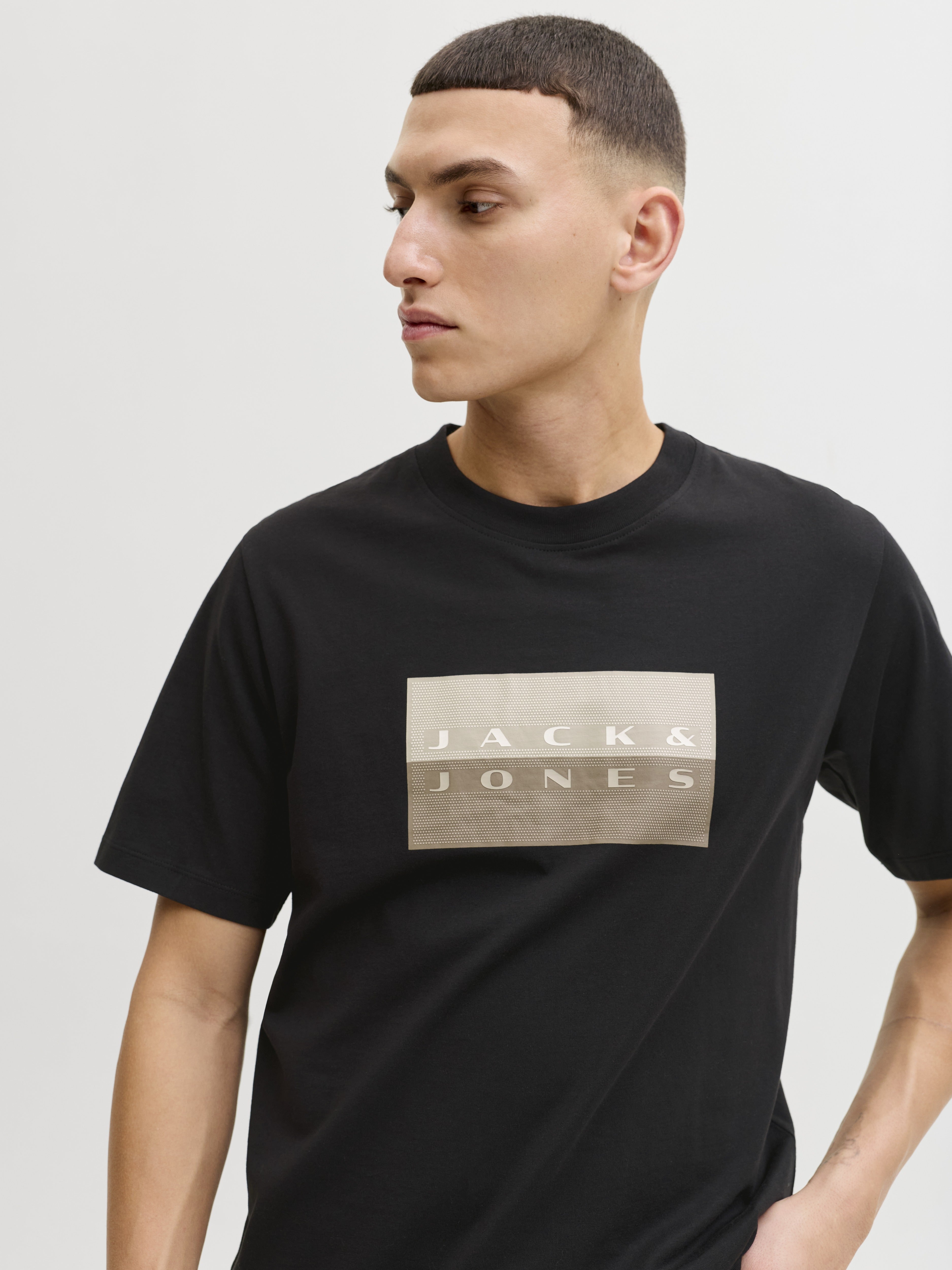 Jack & Jones Herren T-Shirts kurz Black