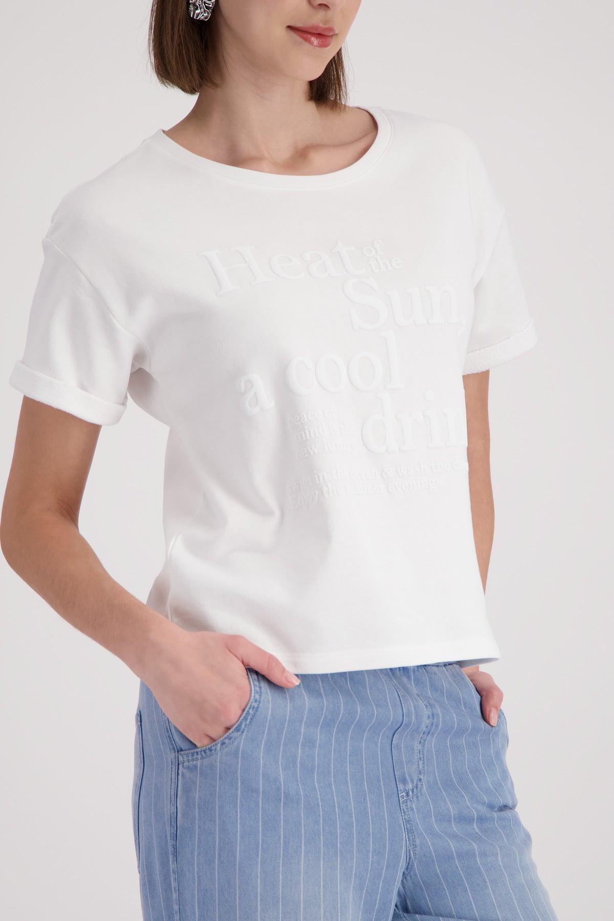 Monari Damen T-Shirts Cream