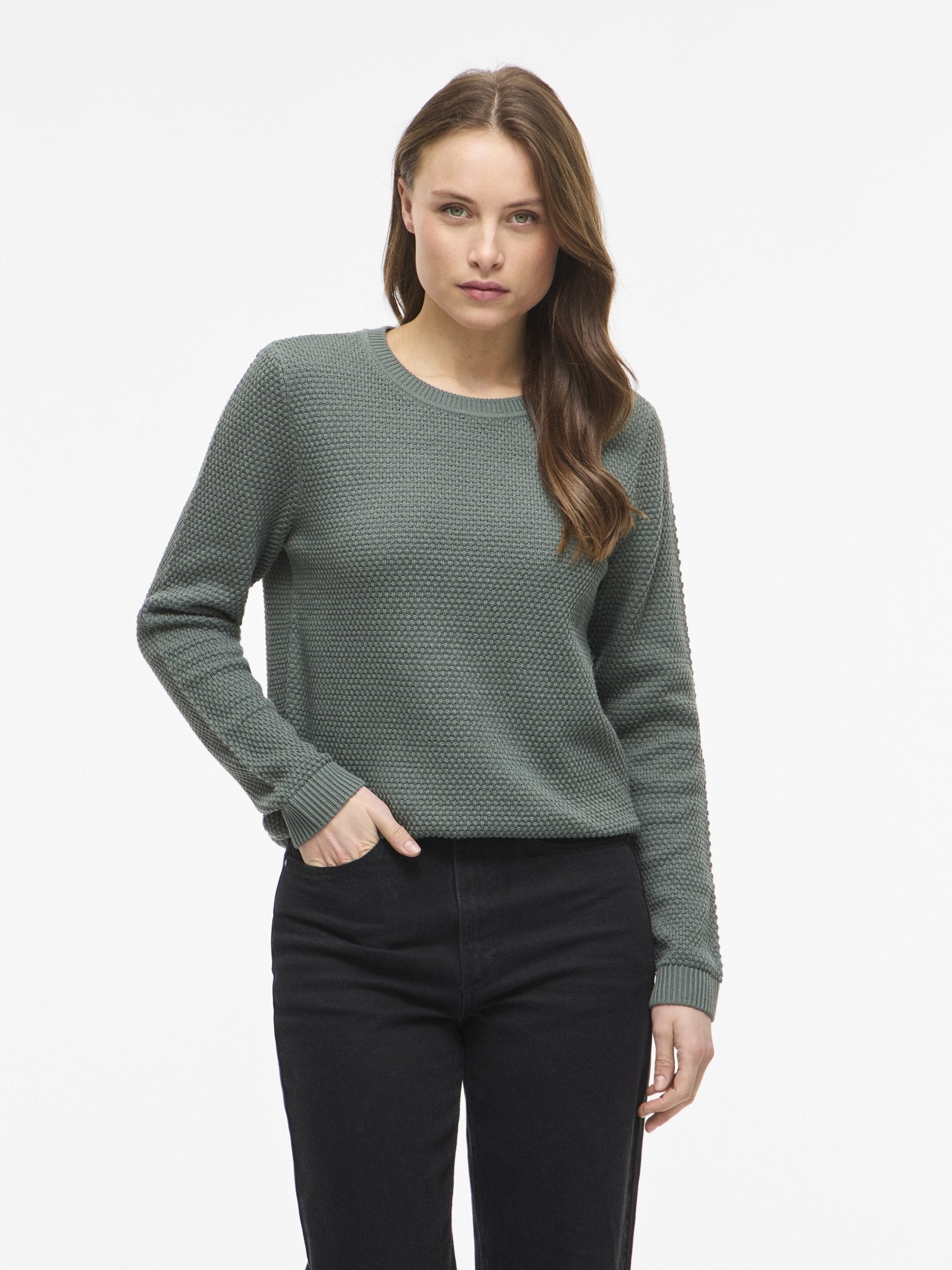 Vila Damen Pullover Balsam Green