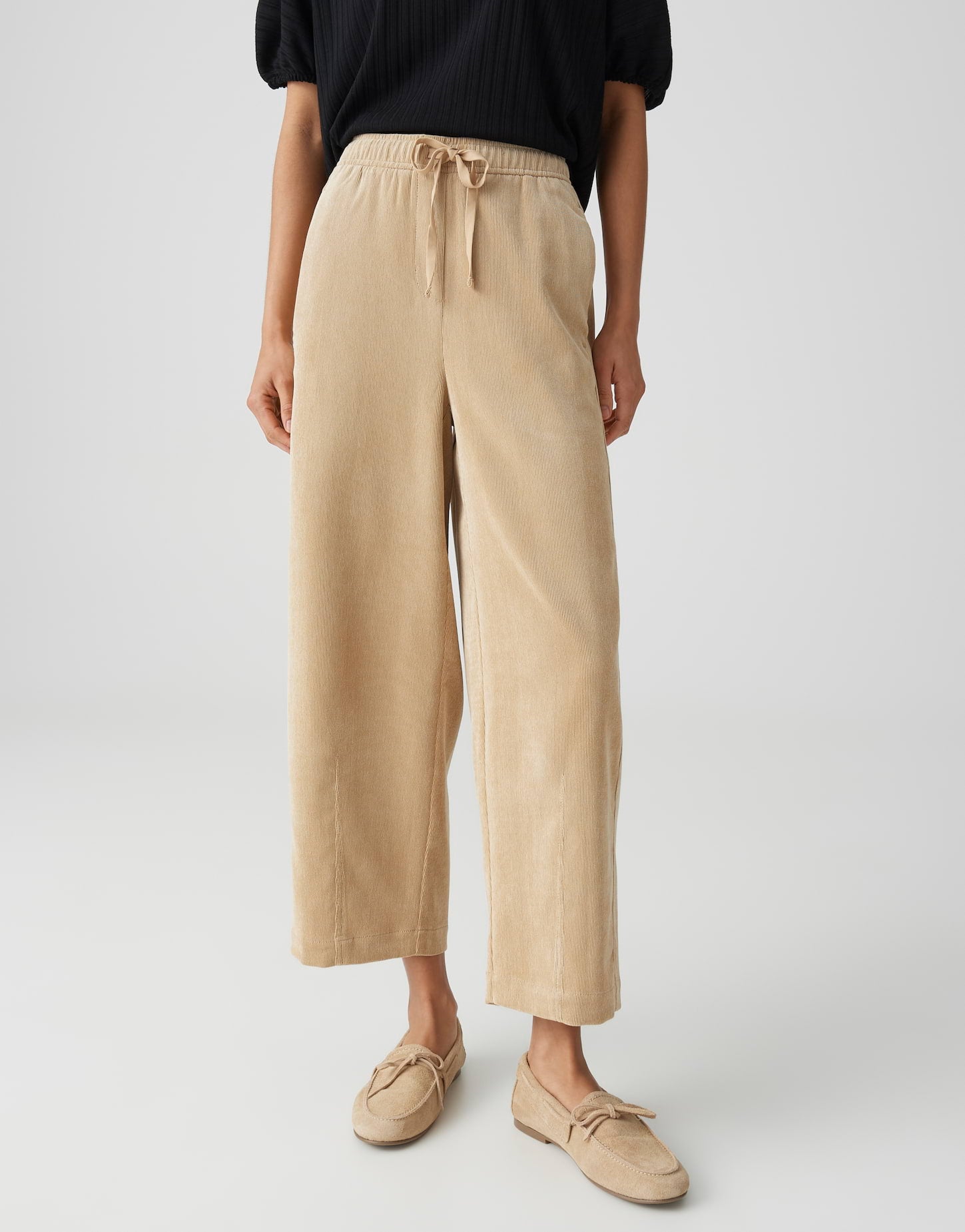 Opus Damen Hosen Golden Beige