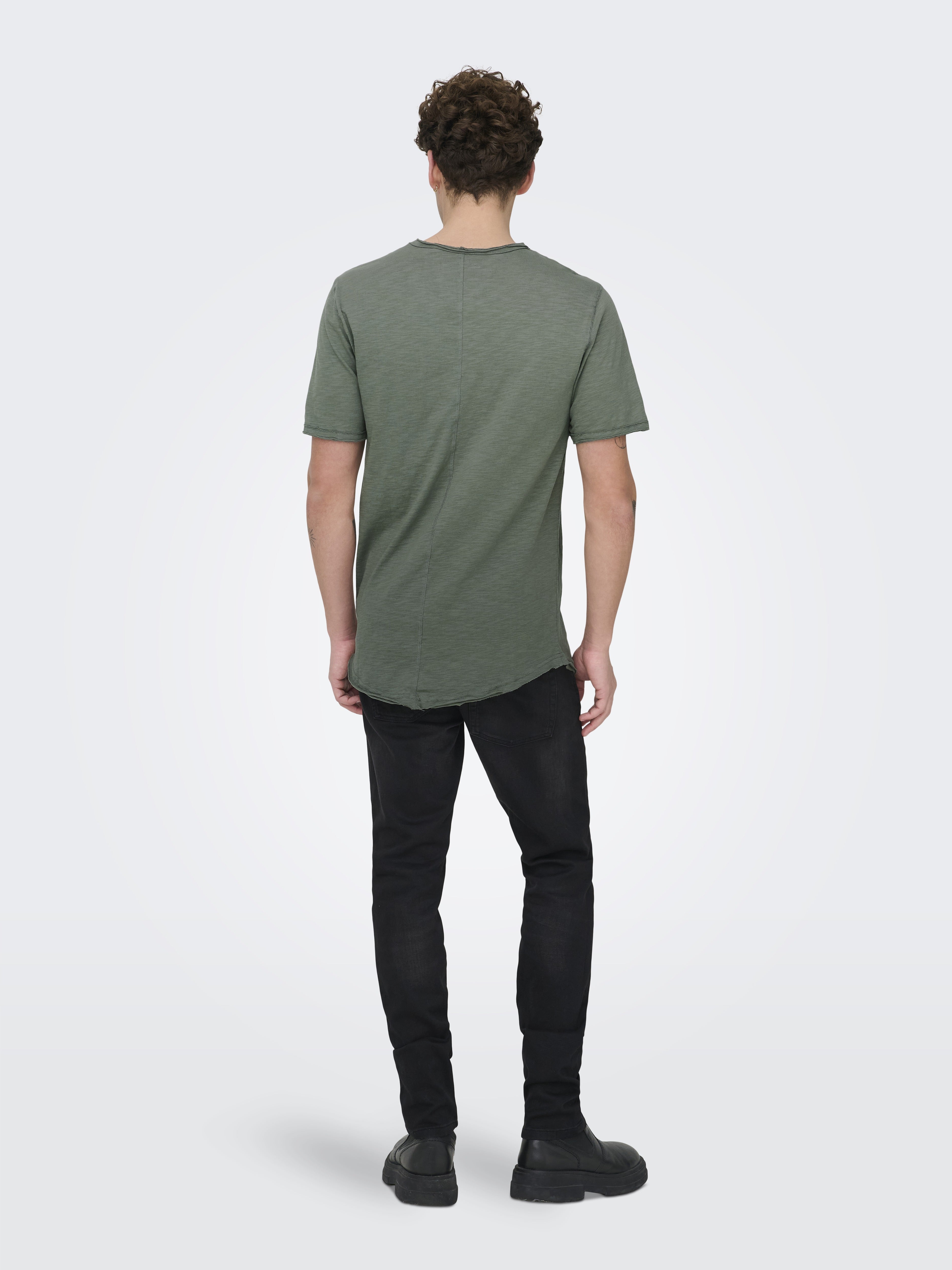 Only & Sons Herren T-Shirts kurz Castor Gray
