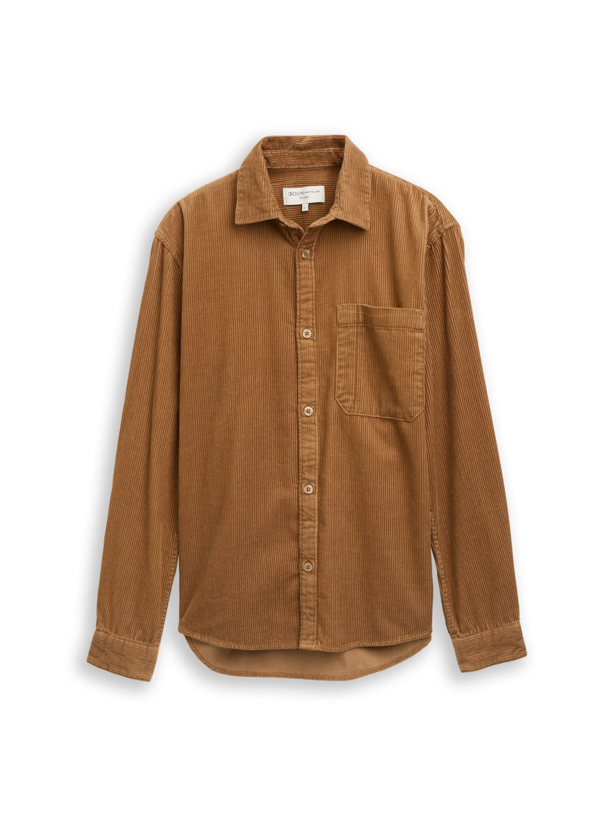 Tom Tailor denim Herren Hemden lang Malt Brown