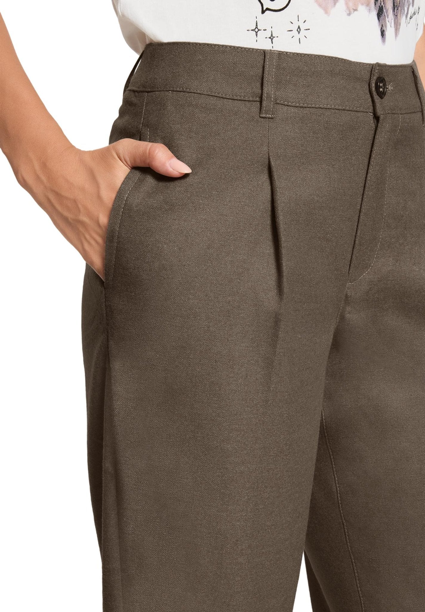 Cartoon Damen Hosen Smoky Taupe