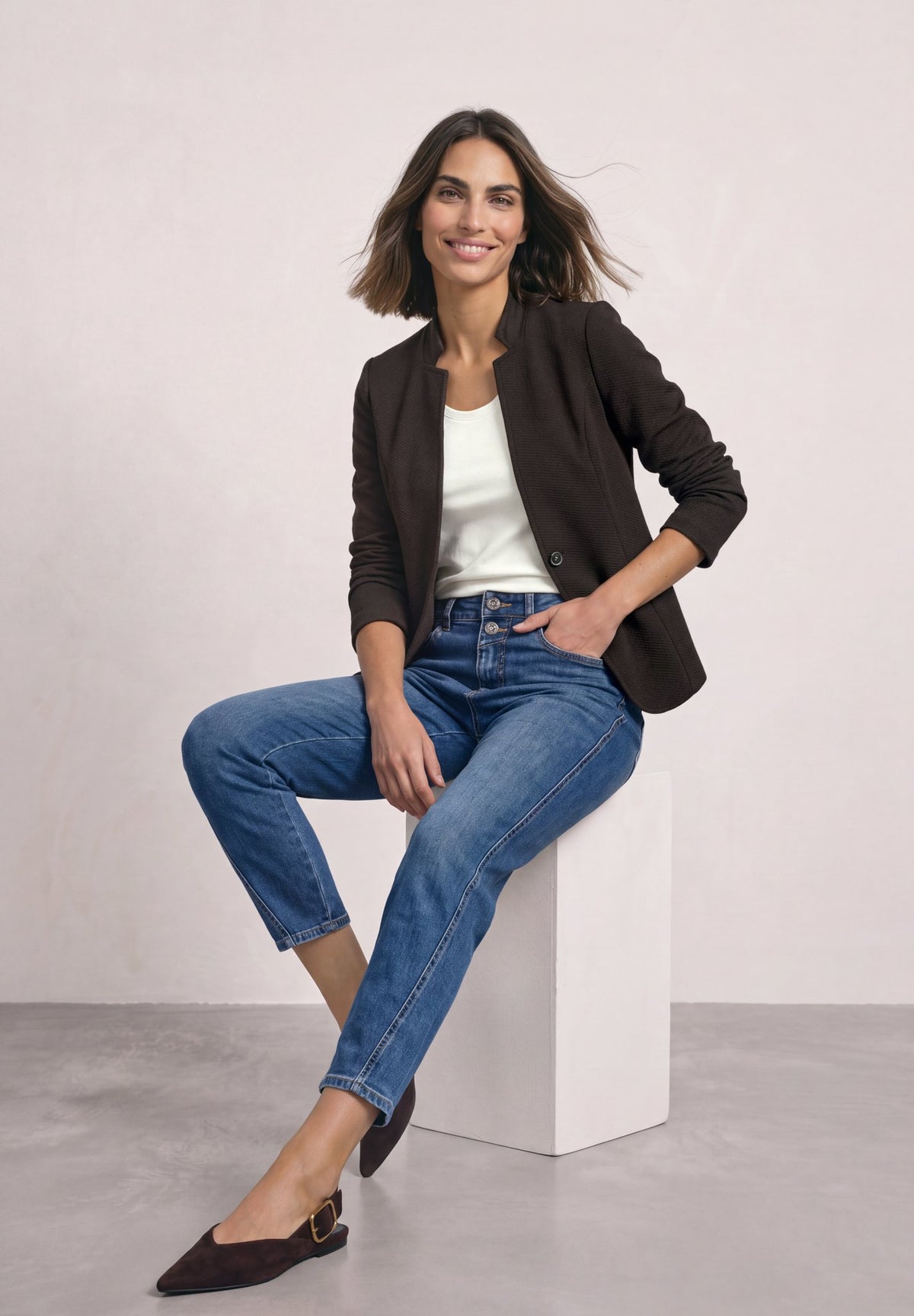 Street One Damen Blazer  Black Cof