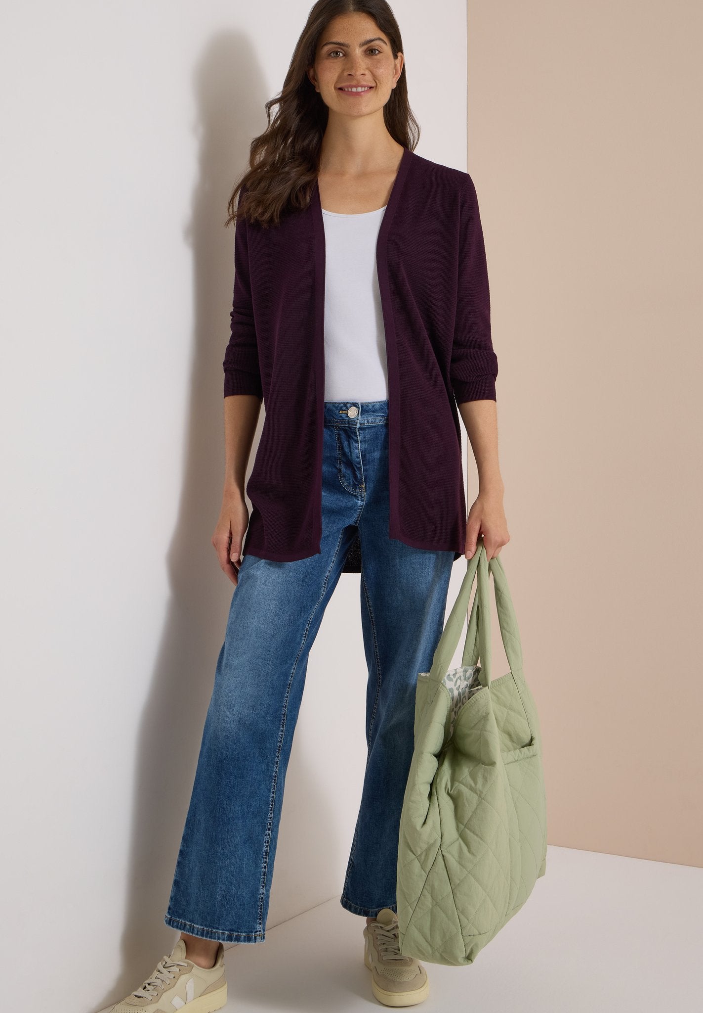 Cecil Damen Strickjacken Eggplant