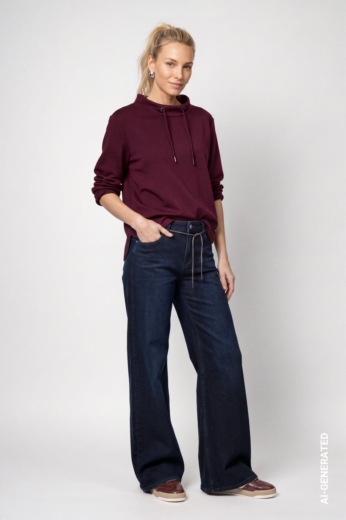 Monari Damen T-Shirts  Dark Bordea