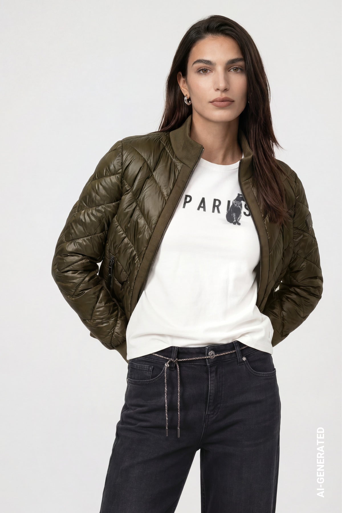 Monari Damen Jacken Olive