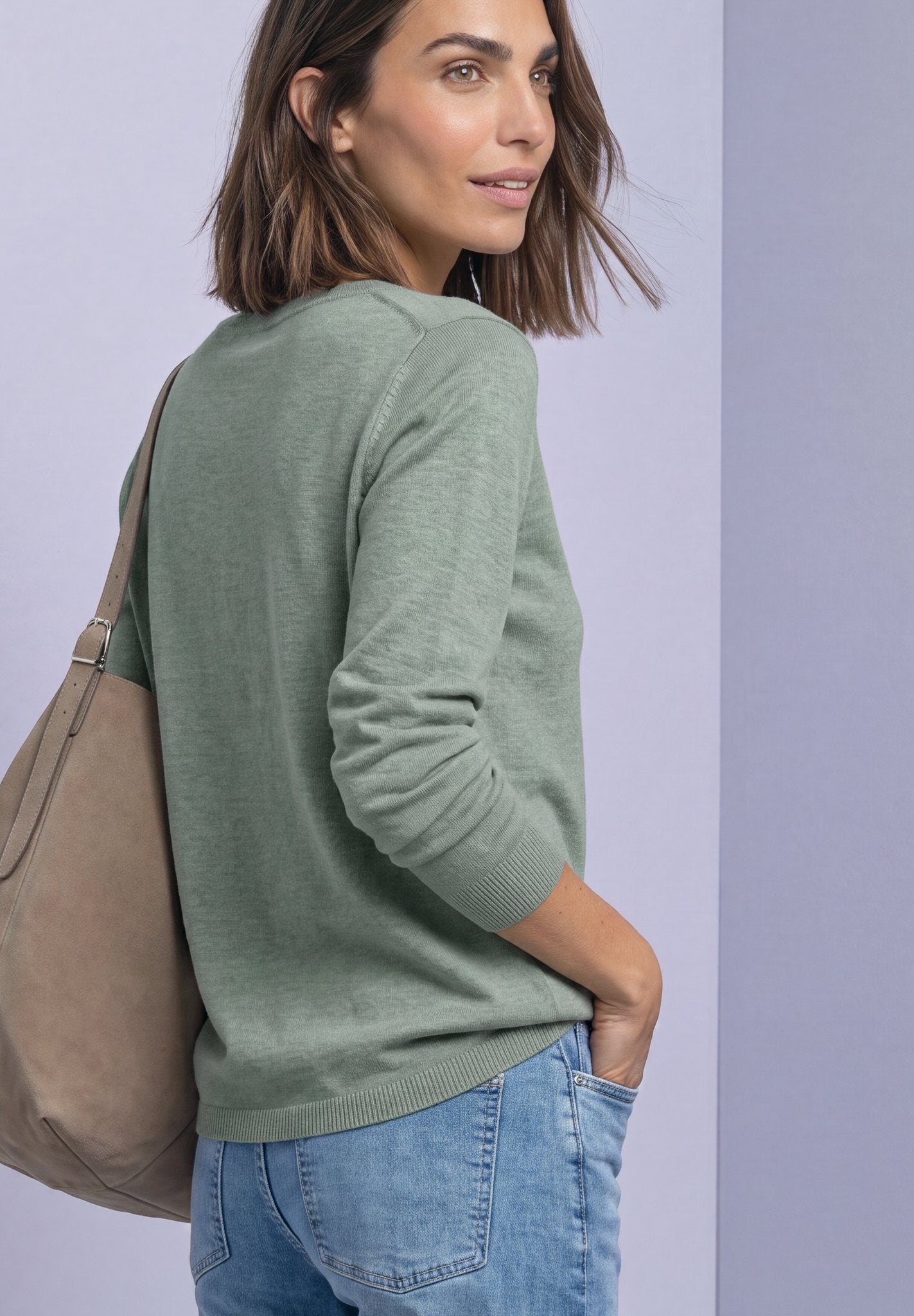Street One Damen Pullover Eucalyptu
