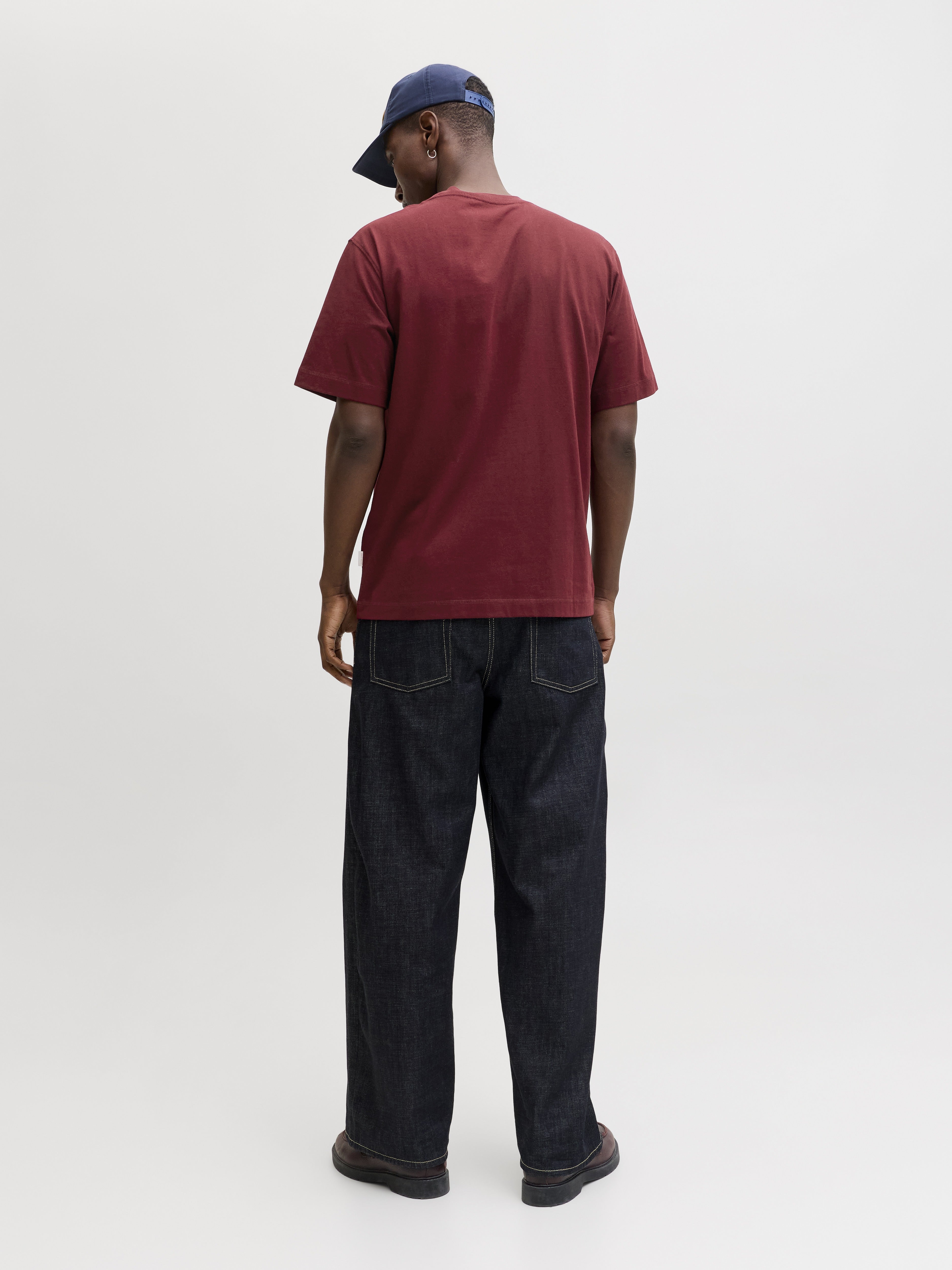 Jack & Jones Herren T-Shirts kurz Cabernet